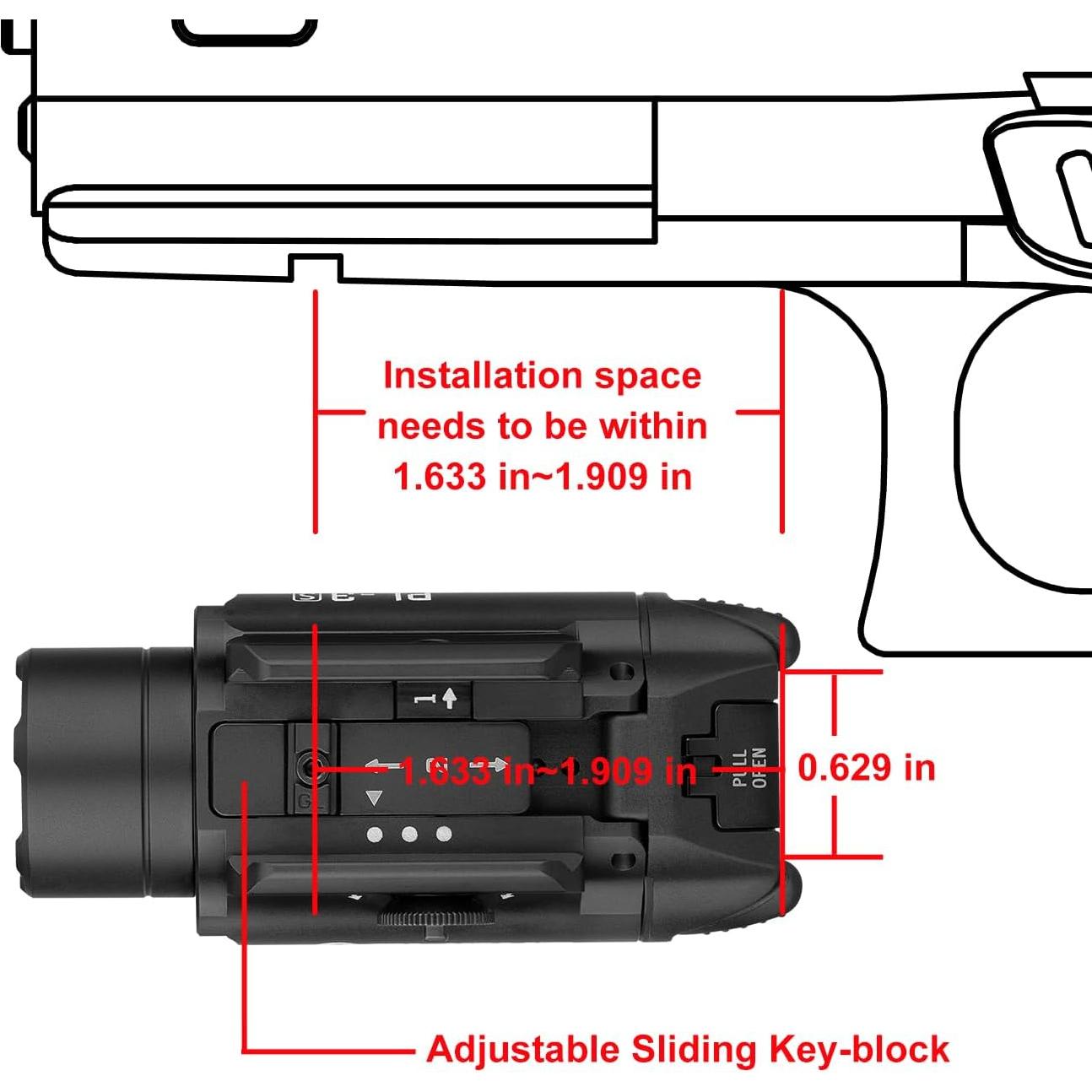 Linterna Táctica OLIGHT PL-3R 1500 Lúmenes Recargable
