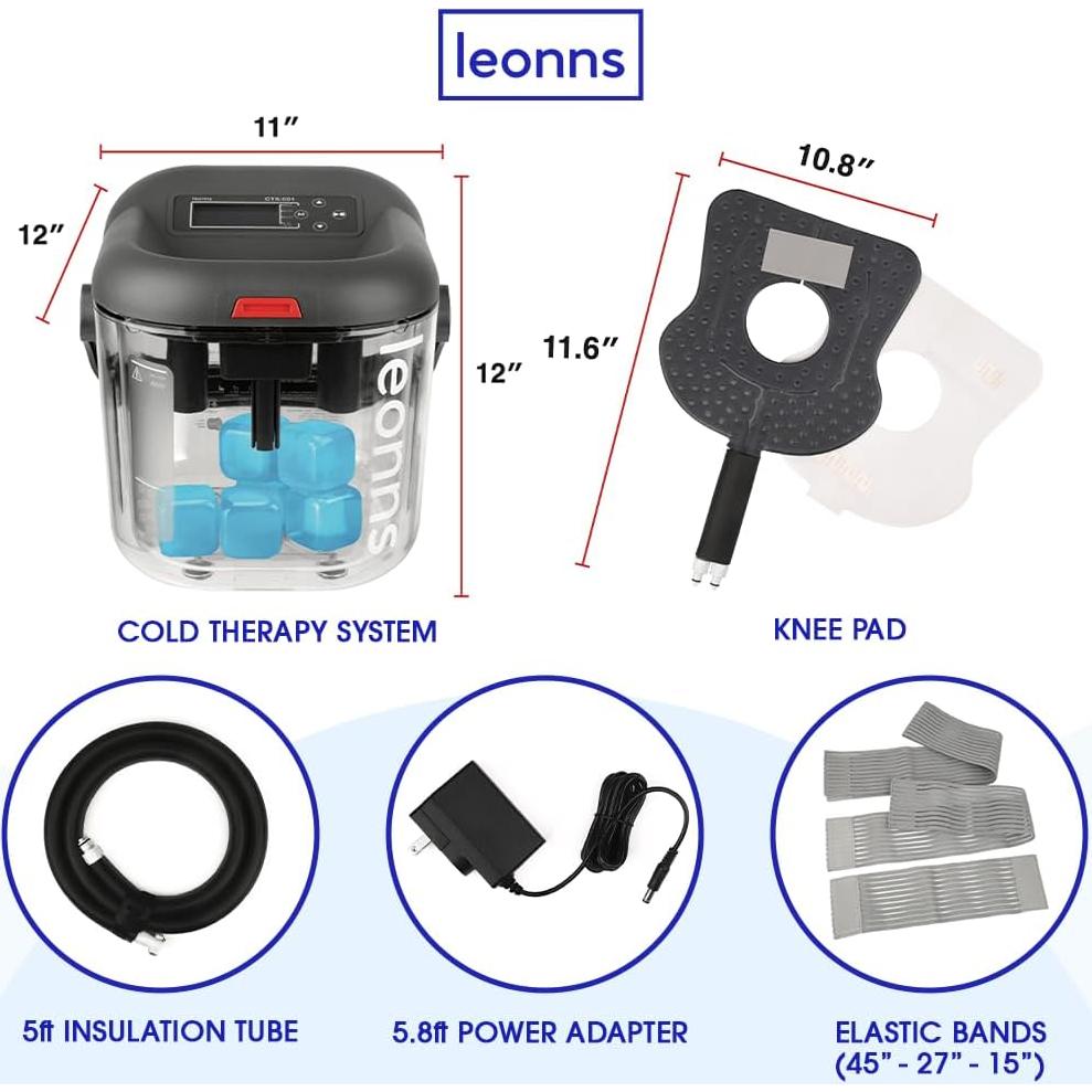 Máquina de Terapia Fría LEONNS con Almohadilla para Rodilla