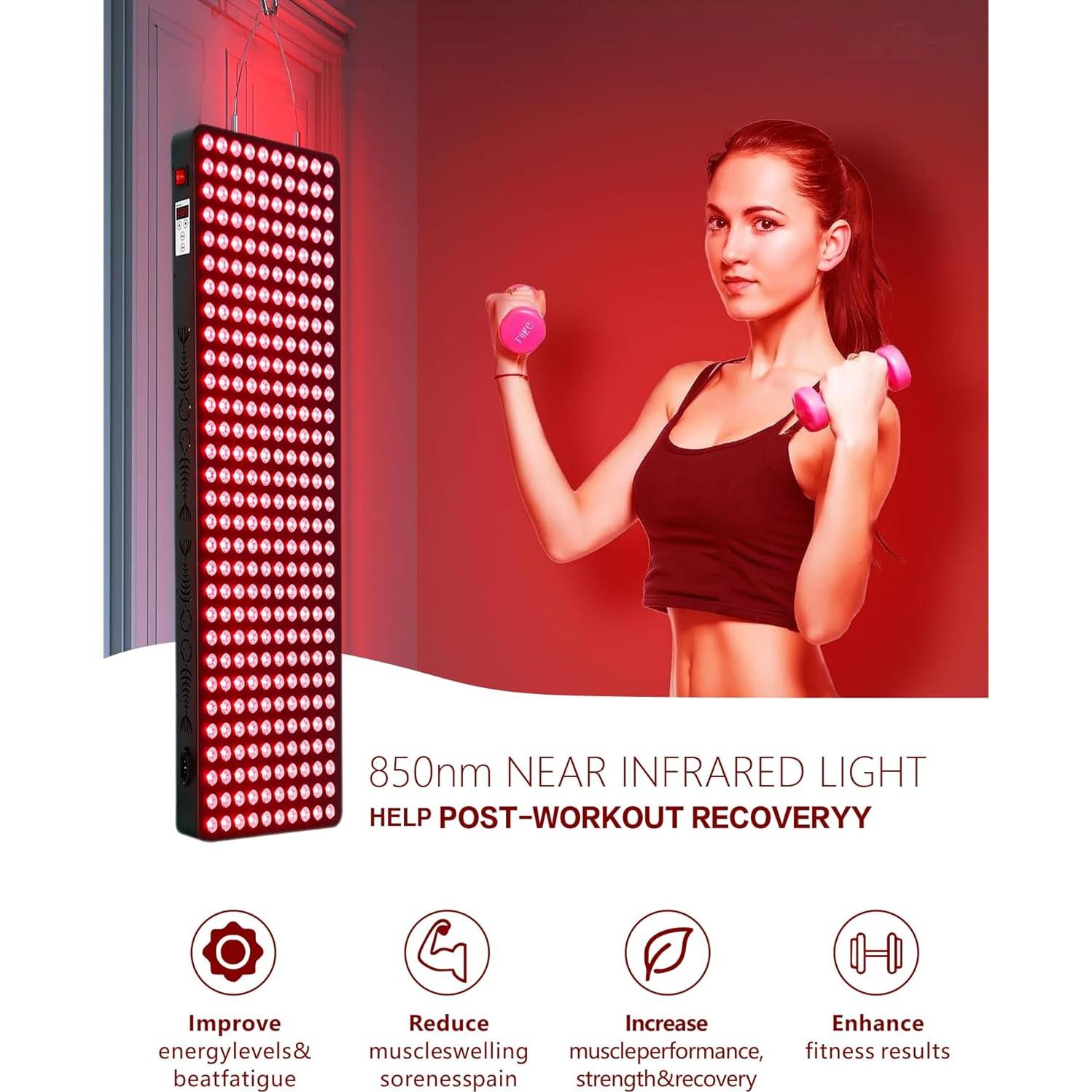 Panel de Terapia de Luz Roja Infrarroja 1500W Shuborui 300 LEDs