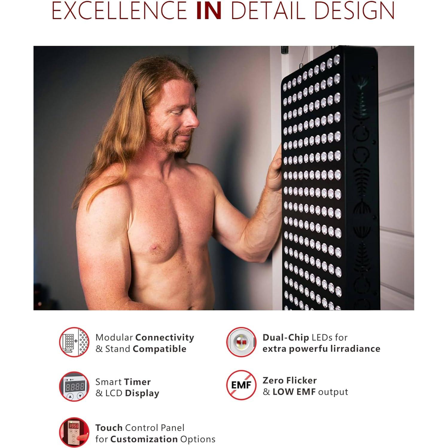 Panel de Terapia de Luz Roja Infrarroja 1500W Shuborui 300 LEDs