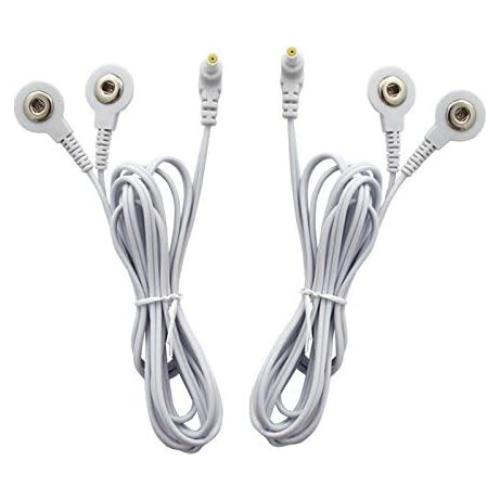 Cables de Electrodos NueMedics 2.35mm para TENS/EMS - Paquete de 2