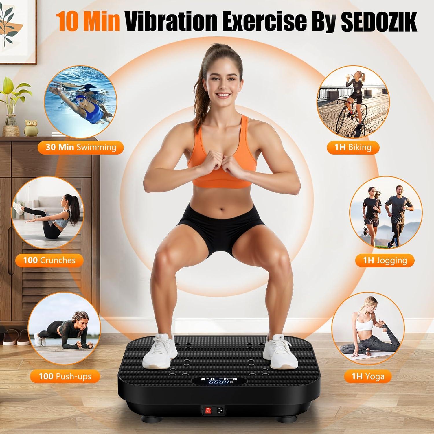 Máquina de Vibración SEDOZIK ZK05 150 Kg 8 Modos de Ejercicio