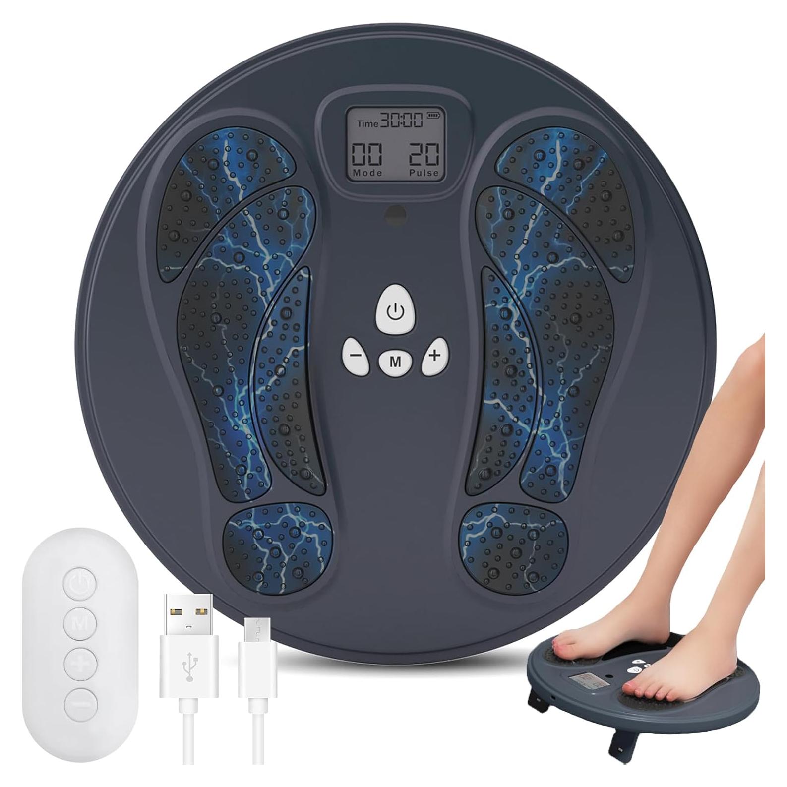 Estimulador Muscular Electrónico EMS para Pies y Piernas - Azul Oscuro