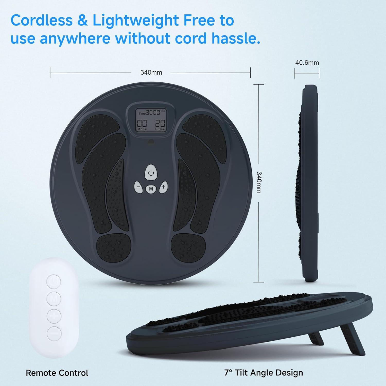 Estimulador Muscular Electrónico EMS para Pies y Piernas - Azul Oscuro