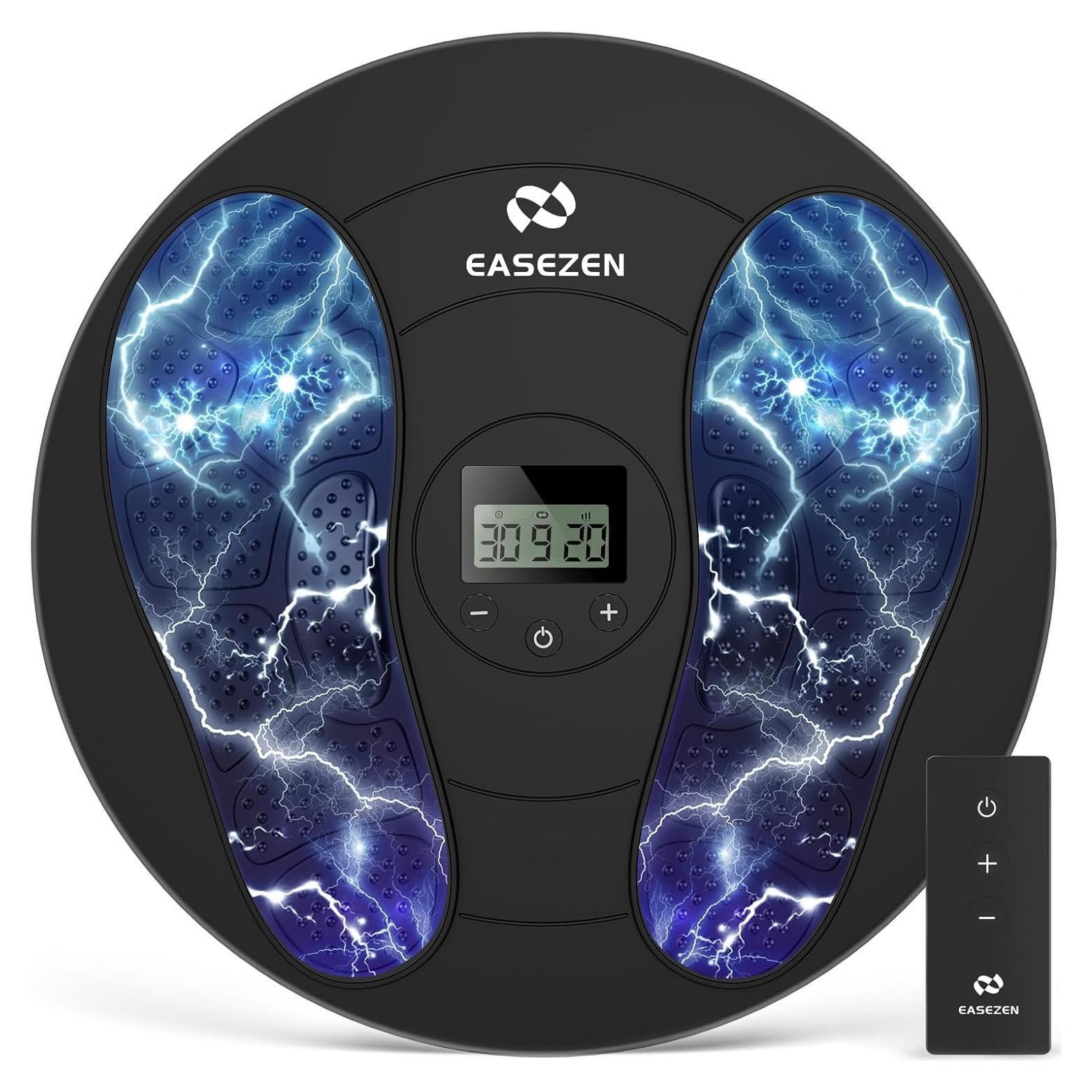 Masajeador de pies EaseZen TENS y EMS, 10 modos, 20 intensidades