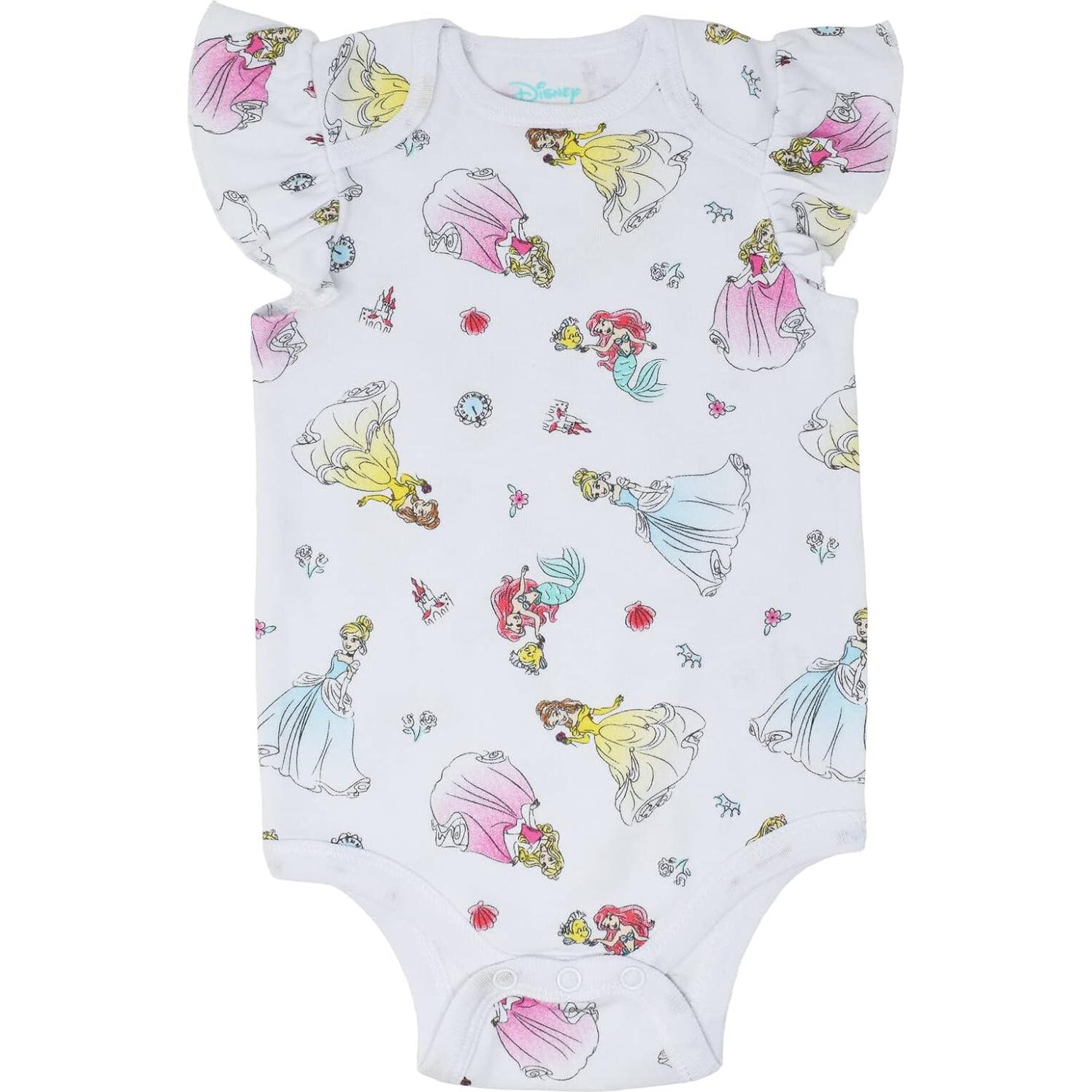 Bodies de Manga Corta Disney Princess con Diadema para Bebés