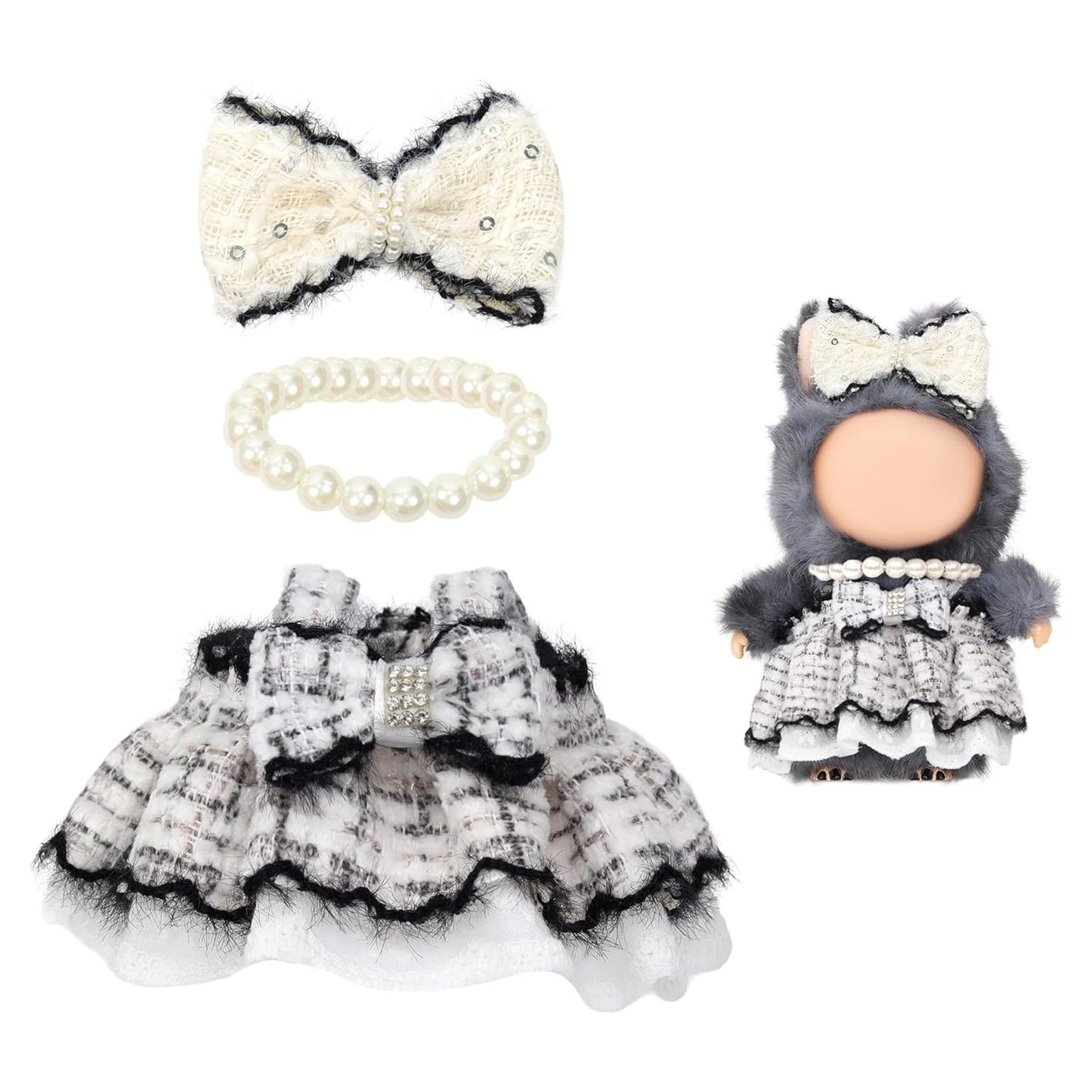 Conjunto de Ropa para Muñeca de 17cm JHZforest - 3 Piezas Negro