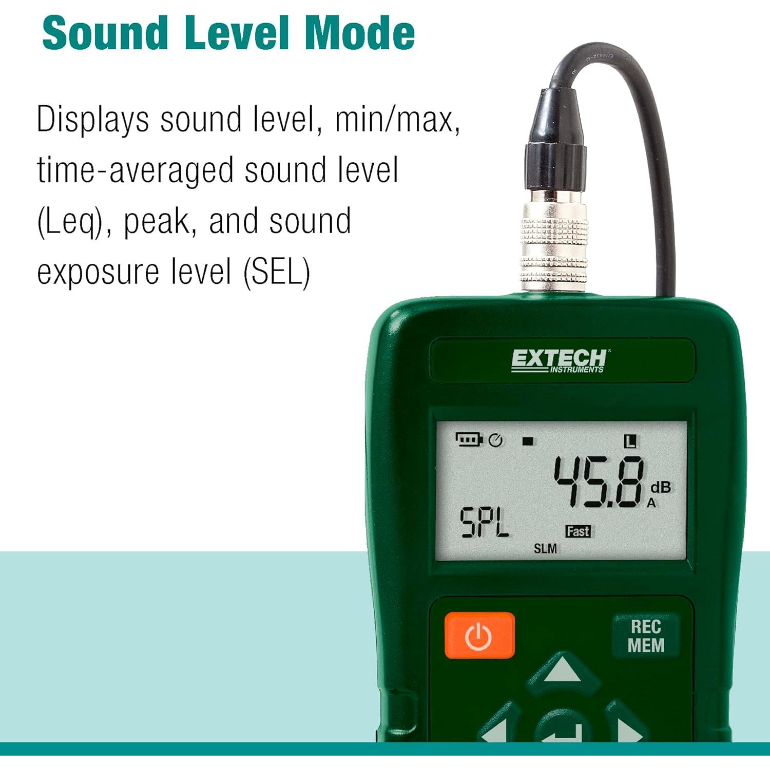 Dosímetro Personal de Ruido Extech SL400 con USB