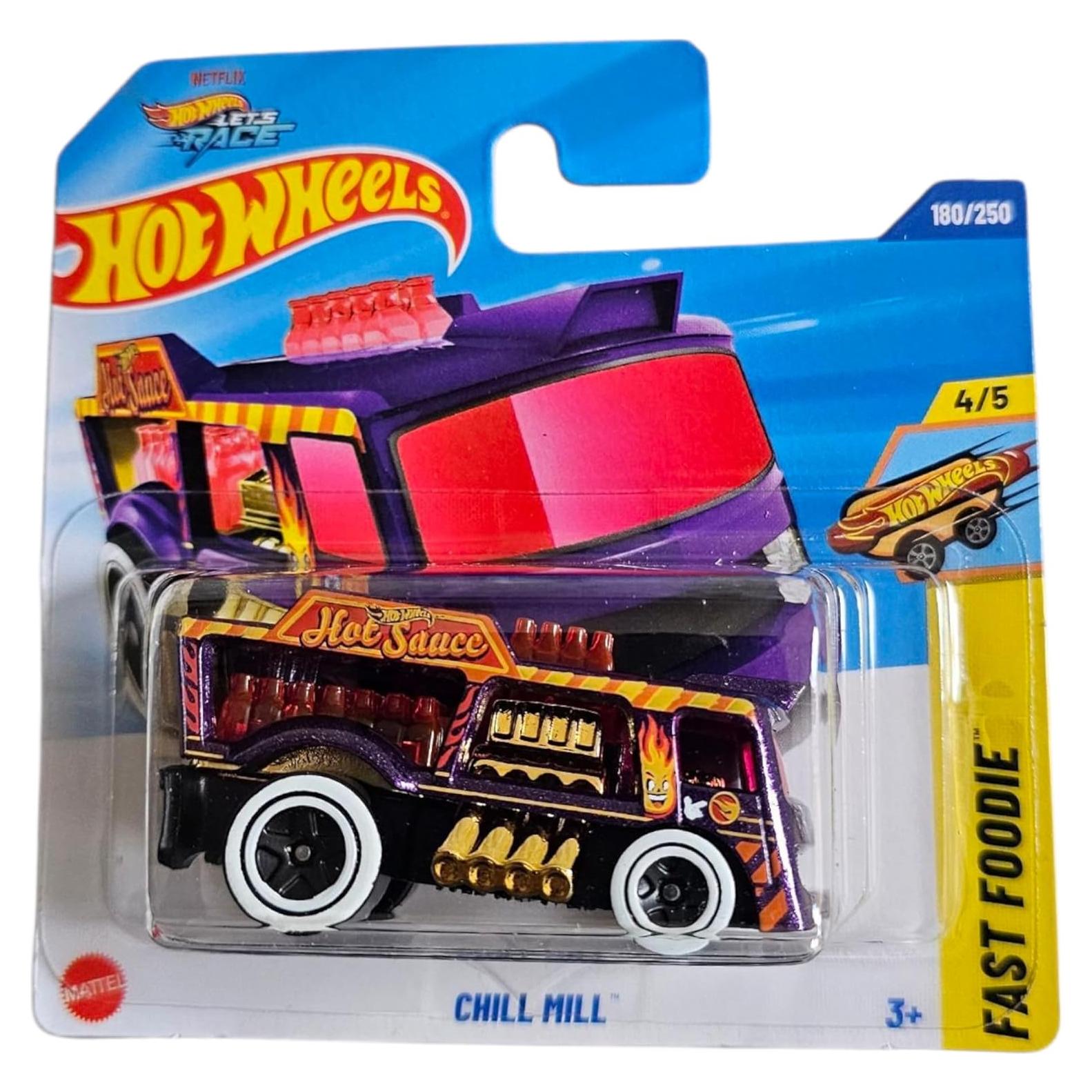 Coche de Juguete de Metal Hot Wheels Chill Mill 160/250 Púrpura y Rojo