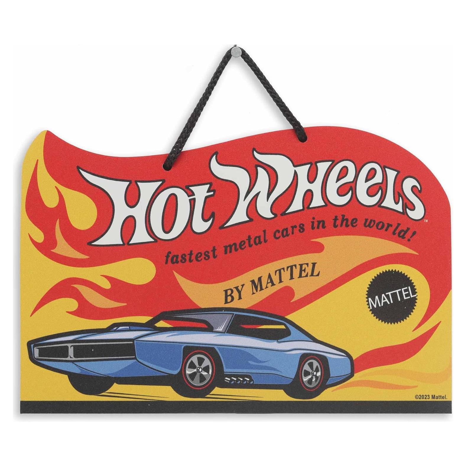 Cartel de Metal Hot Wheels Retro 20.96x13.97 cm - Decoración Infantil