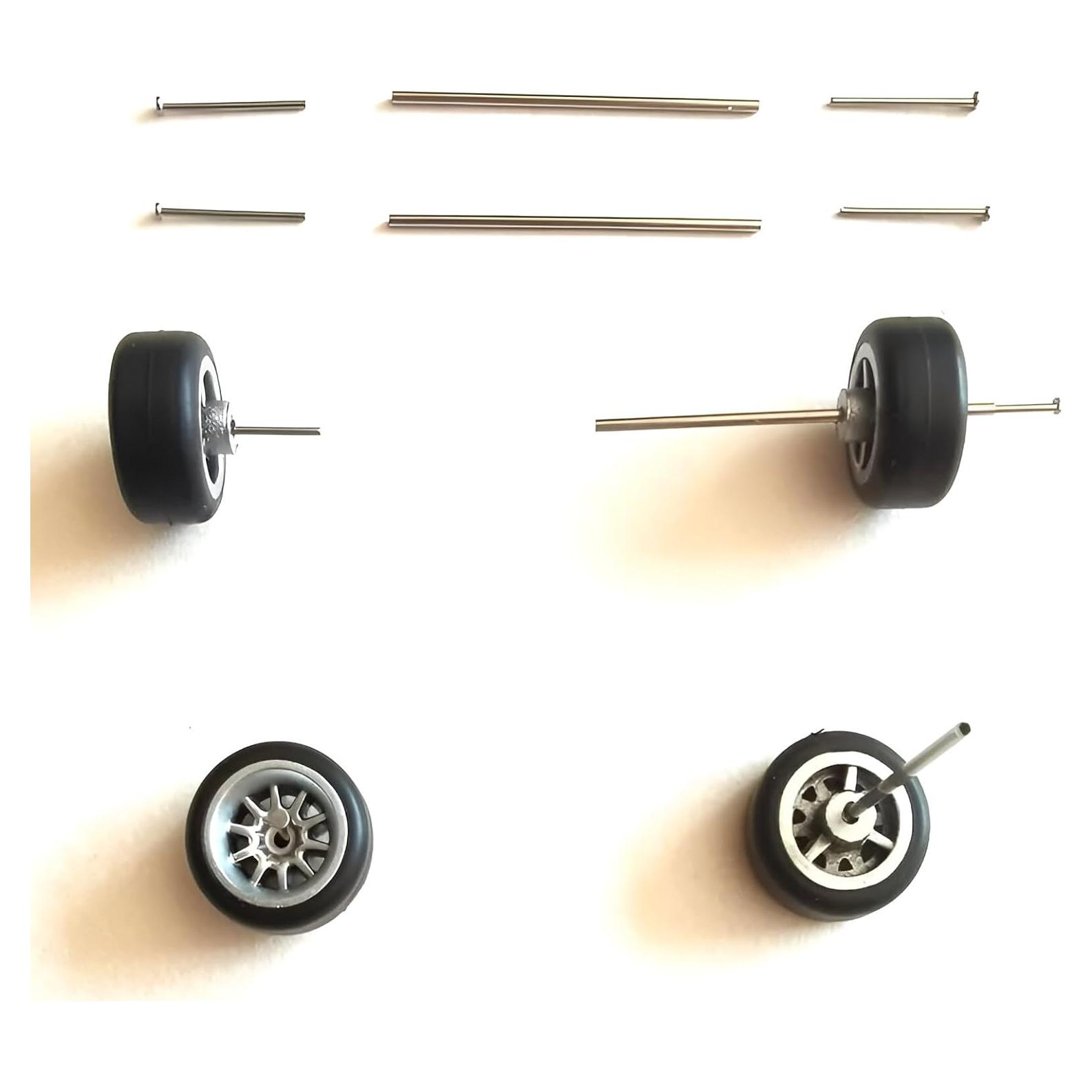 Conjunto de Ejes de Rueda YALLISHOP 1:64 30 Juegos 22mm 25mm 28mm