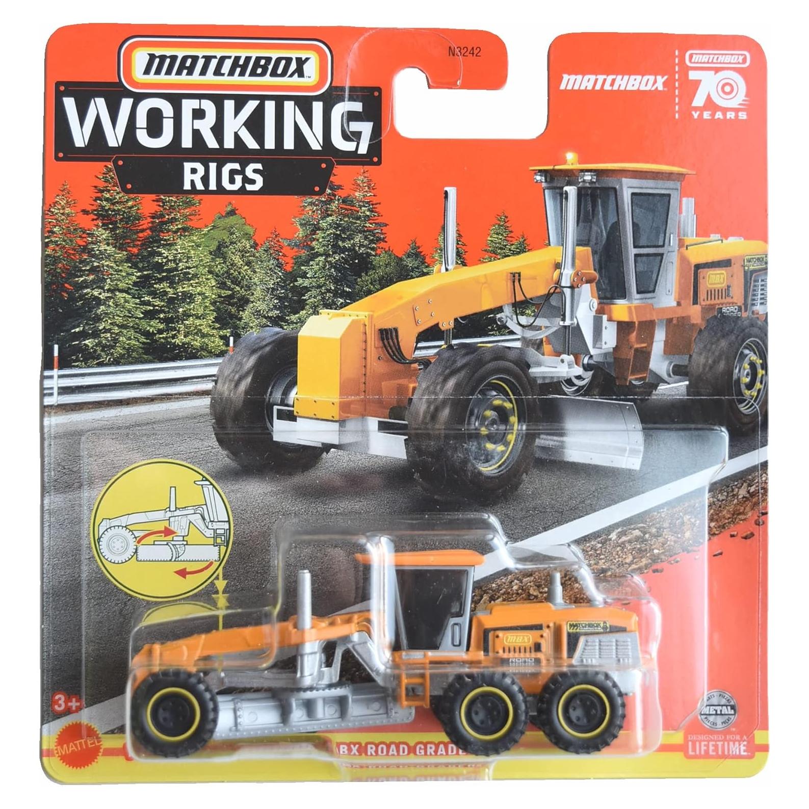 Niveladora Matchbox 13 cm - Vehículo de Trabajo Mattel