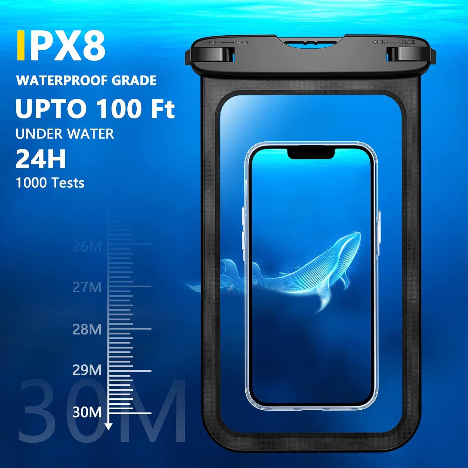 Funda Impermeable Temdan para Teléfono 10" Universal - Negro