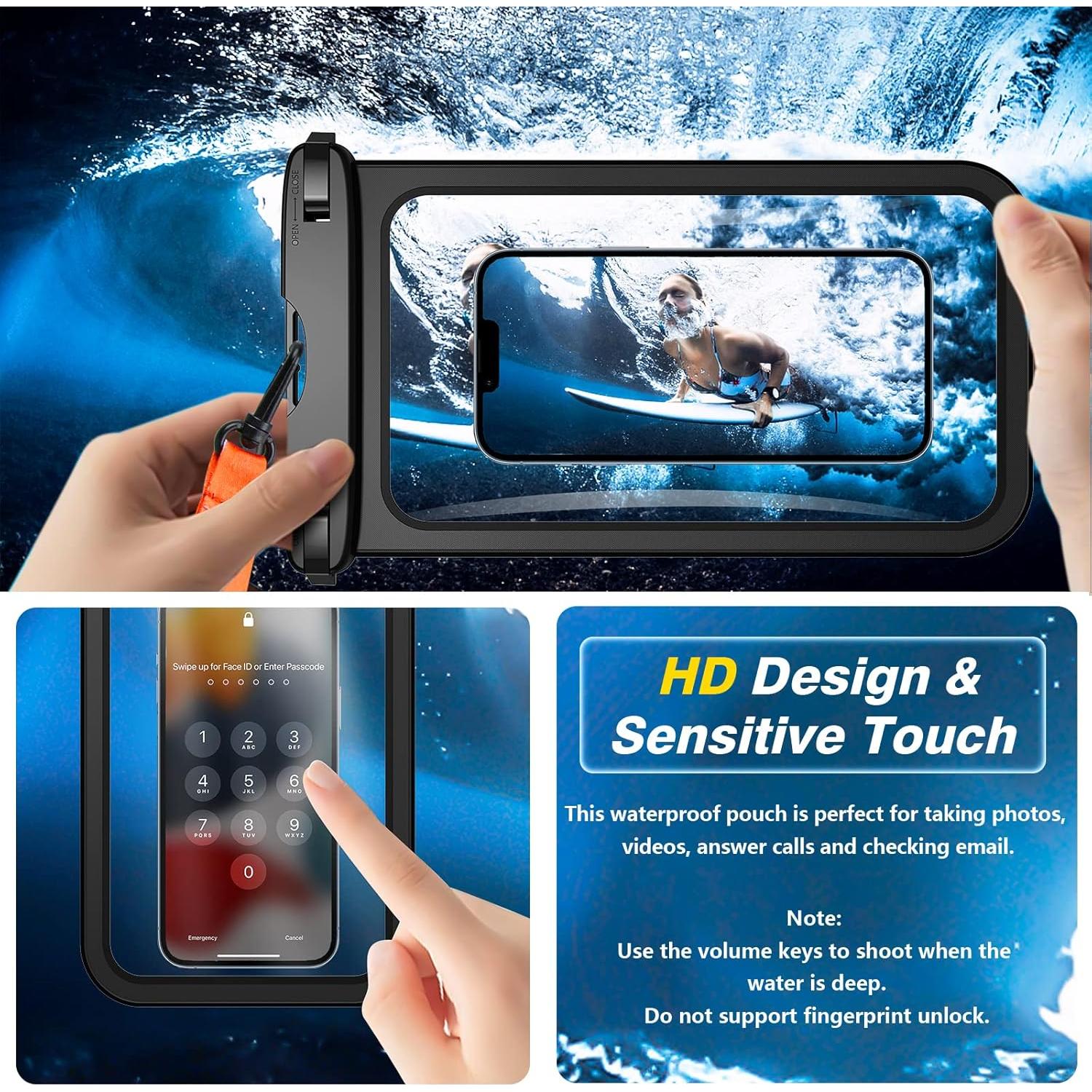 Funda Impermeable Temdan para Teléfono 10" Universal - Negro