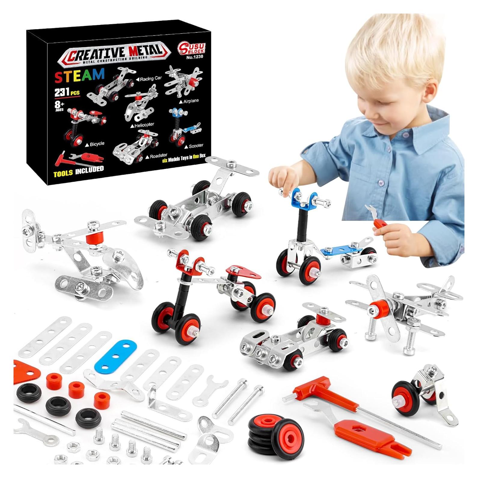 Juego de Modelos de Metal BESTYMXY 231 PZS 6 Vehículos STEM