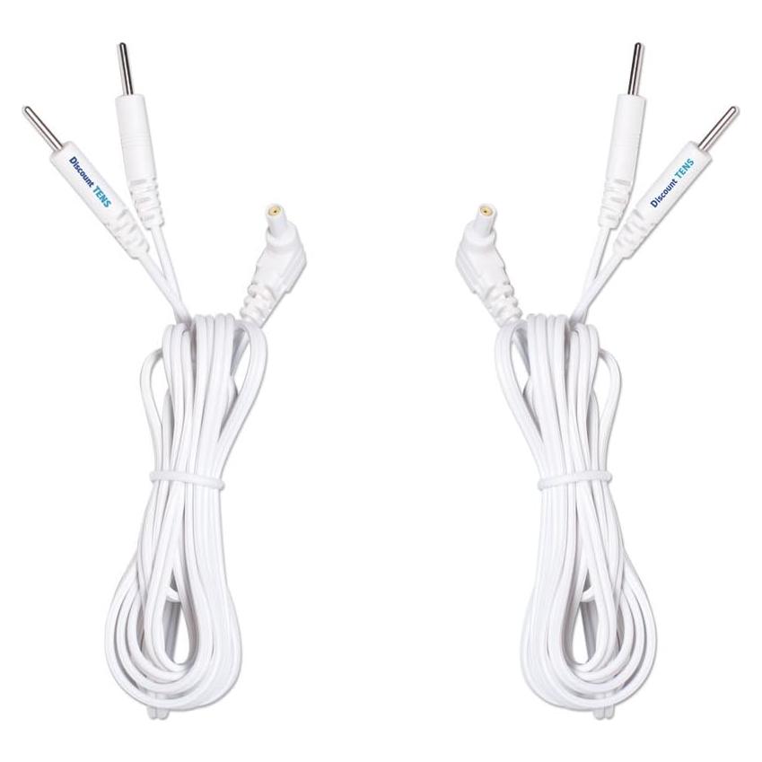 Cables de Conexión Electrodos 2mm Descuento TENS - Paquete de 2