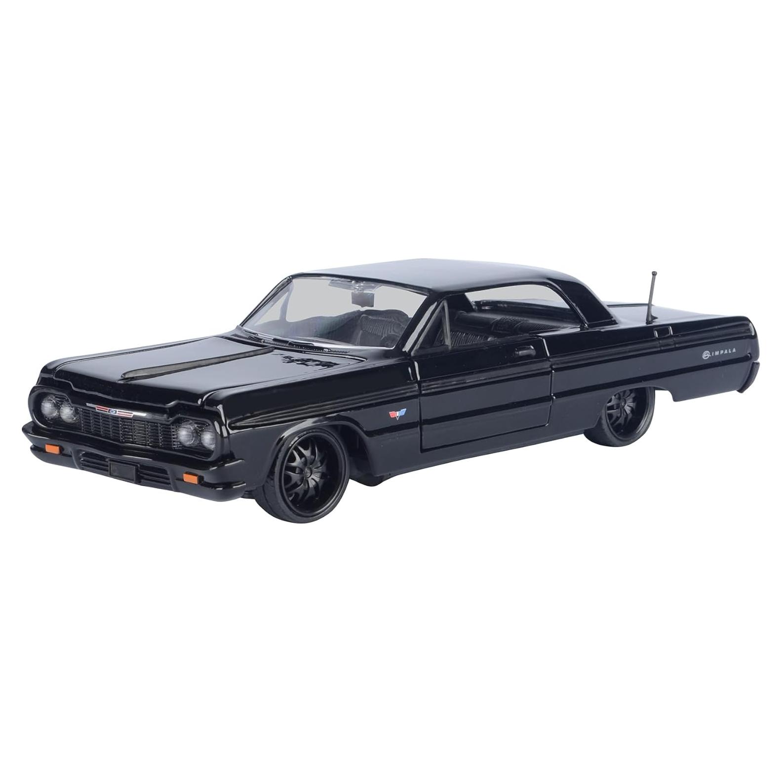 Modelo Diecast 1964 Chevrolet Impala Hardtop Motor Max Negro