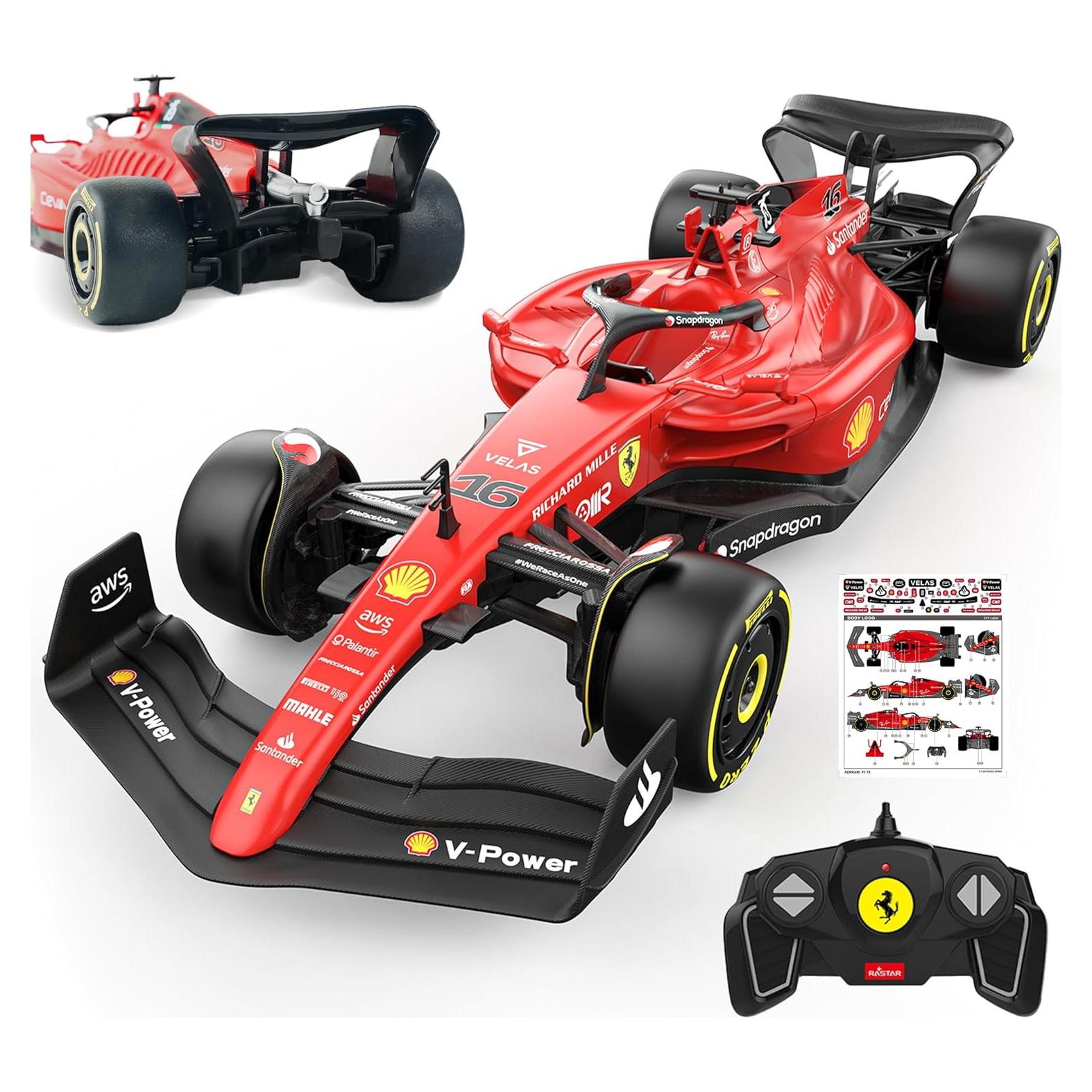 Coche RC Ferrari F1 75 BEZGAR 1:18 Control Remoto 2.4GHz