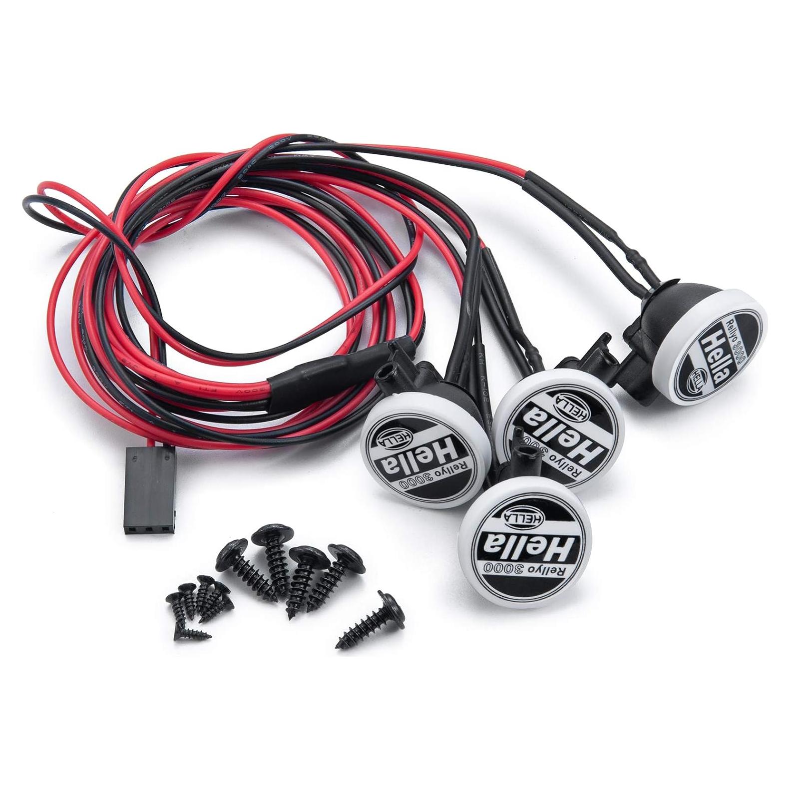 Juego de Luces LED Redondas QUE-T para Coche RC 1:10 (4pcs)