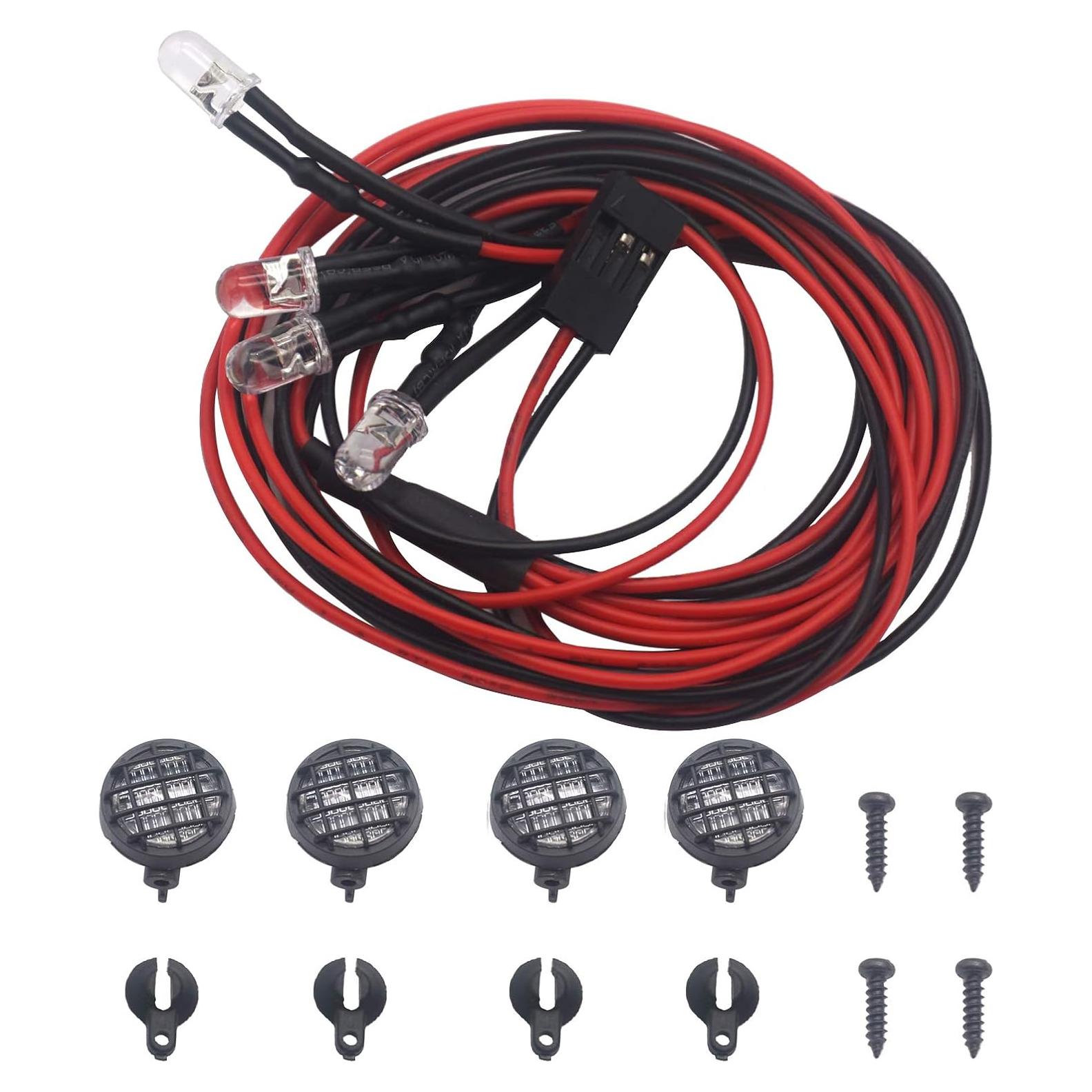 Faros LED Blancos para Coche RC ShareGoo 4 Piezas 5mm