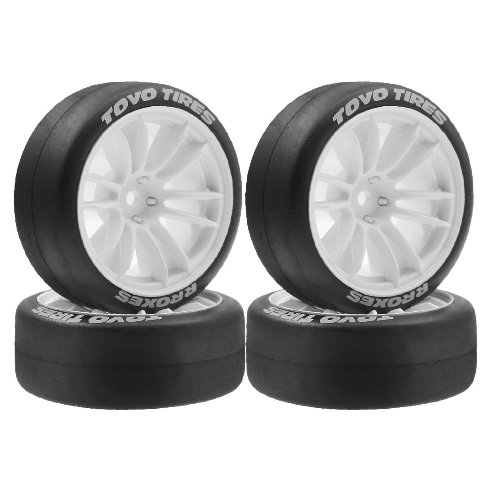 Neumáticos de Drift RC 1/10 Chanjorlin 65mm 4 Pcs Blanco