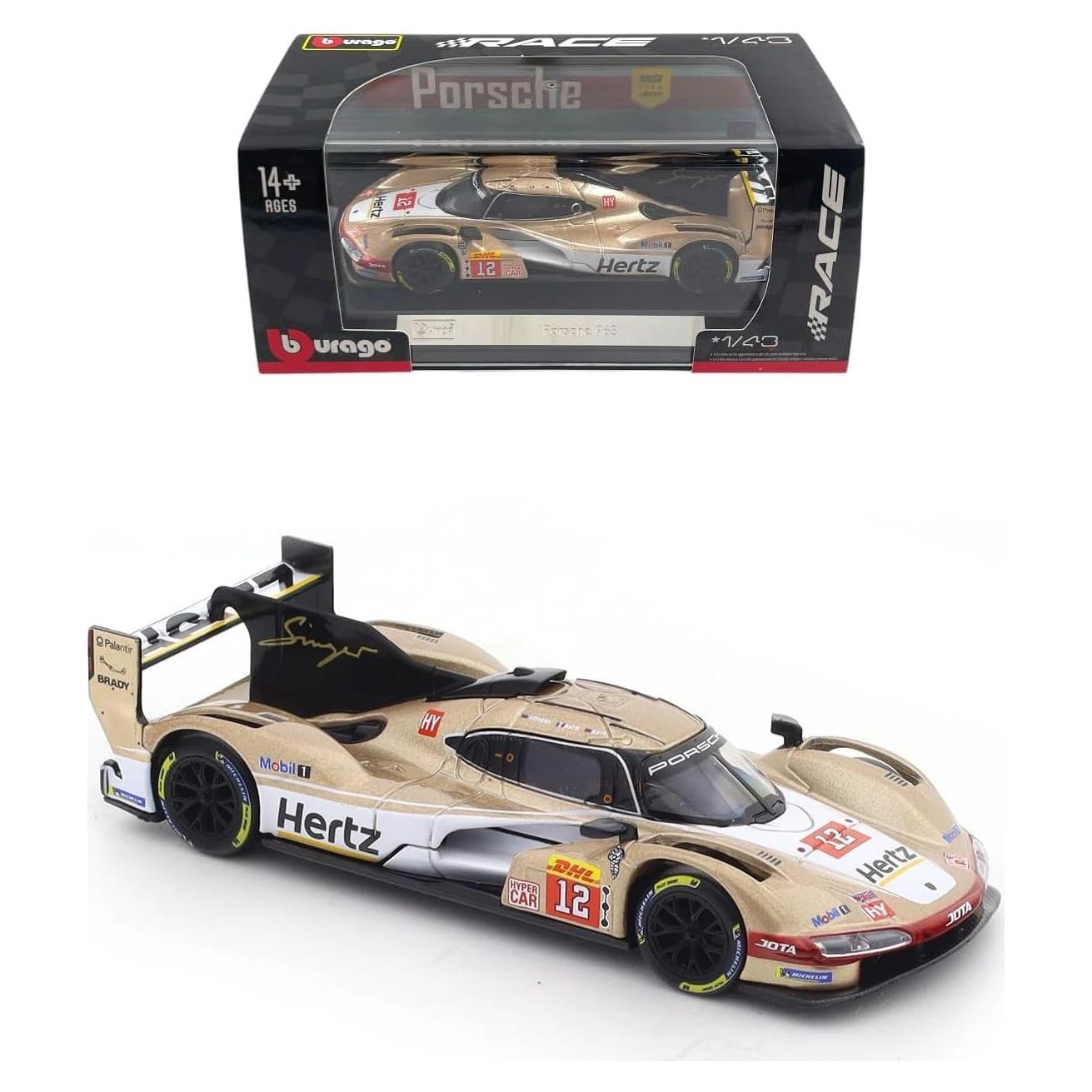 Coche Diecast Bburago Porsche 963 #12 24Hr Le Mans 1/43