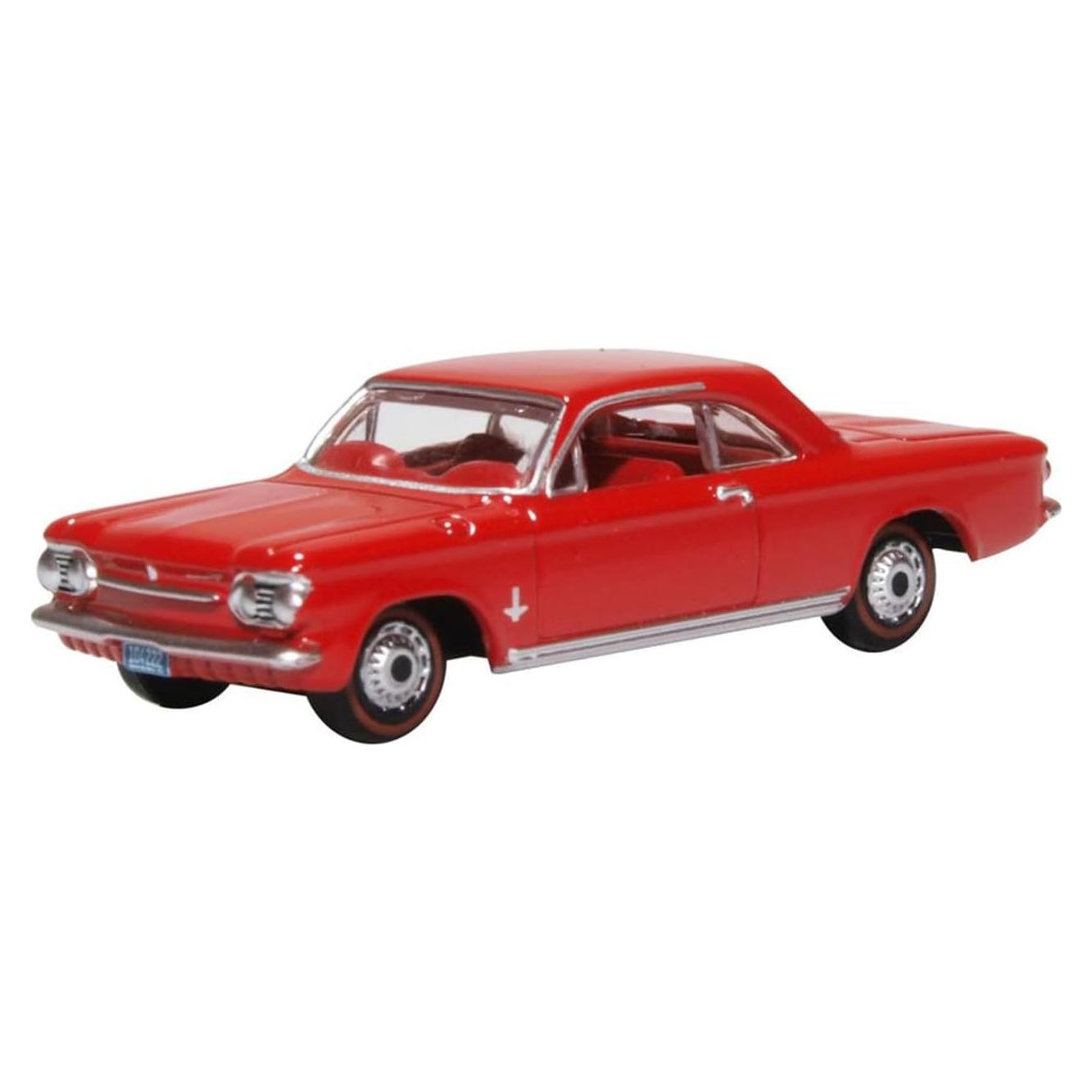 Modelo de Coche Diecast 1963 Corvair Coupe Rojo 1:87
