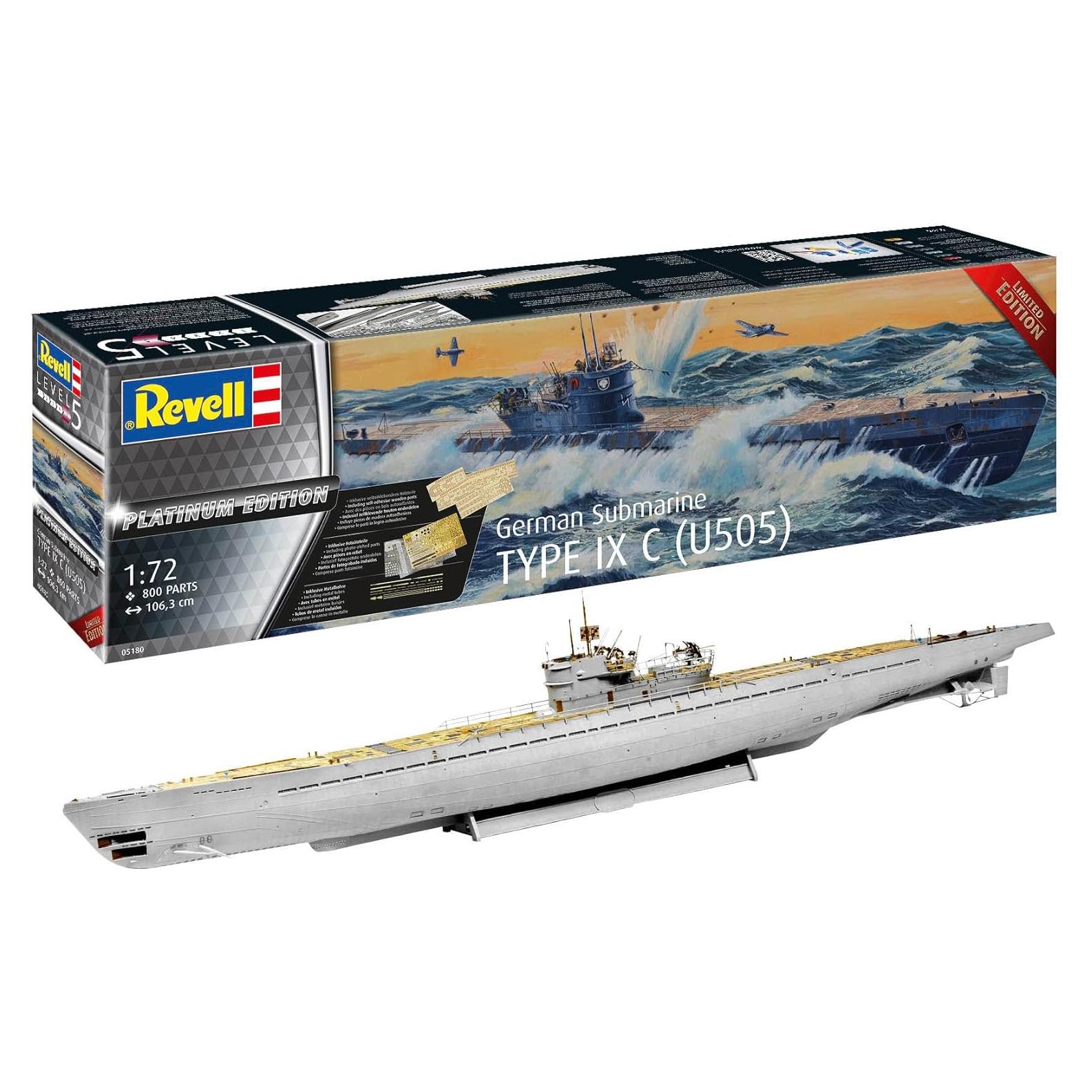 Revell Submarino Alemán Tipo IX C/40 Edición Platino 1:72