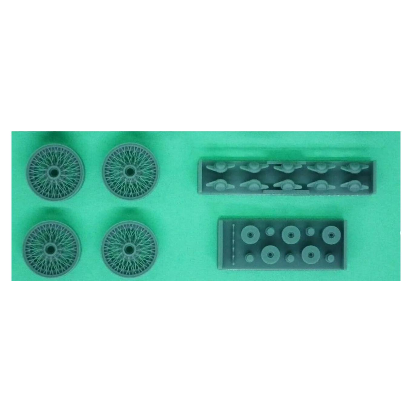 Ruedas de Resina 1:24 USCP para Jaguar E-type Gris