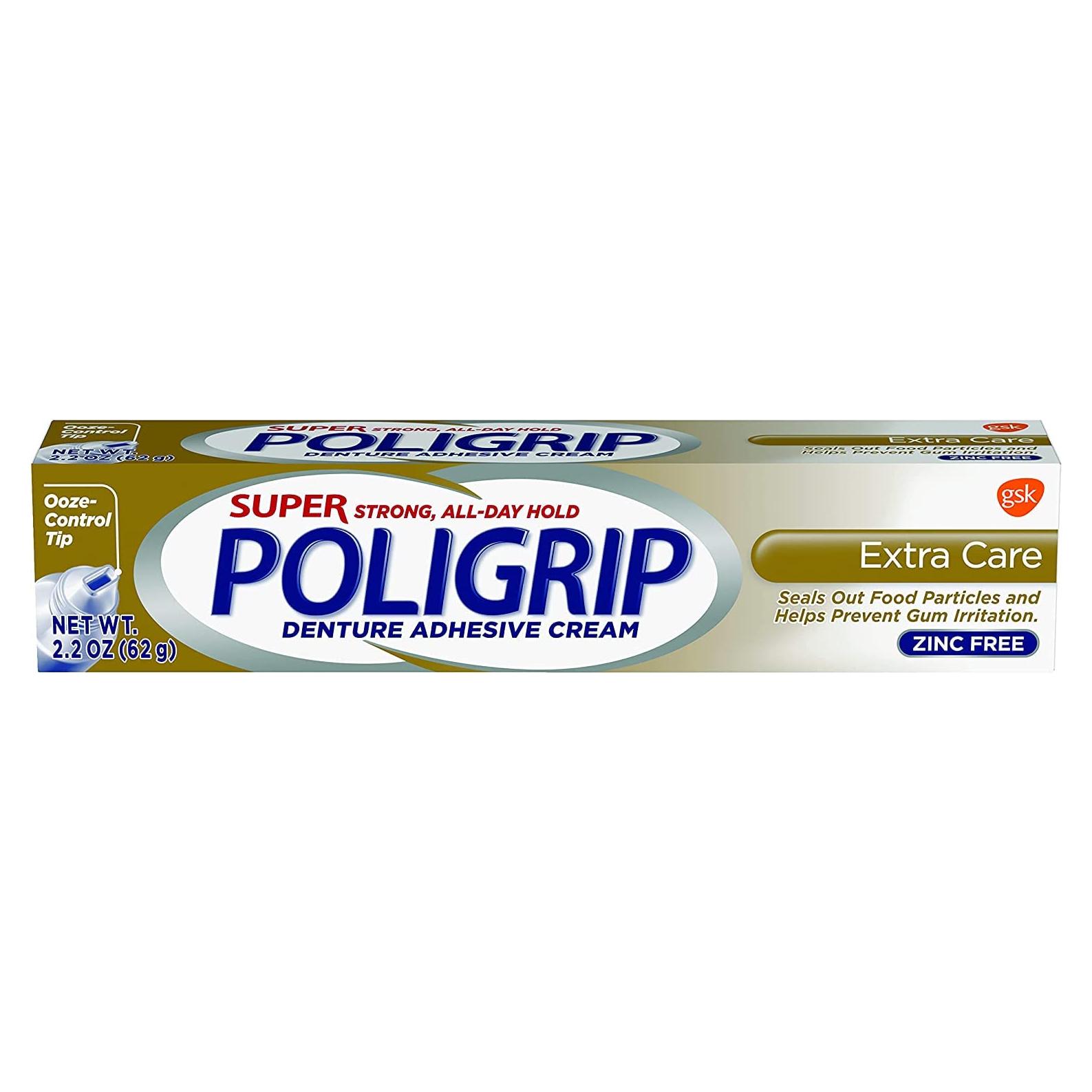 Adhesivo para Dentaduras Poligrip Original 39.4 g - Sostenimiento Fuerte