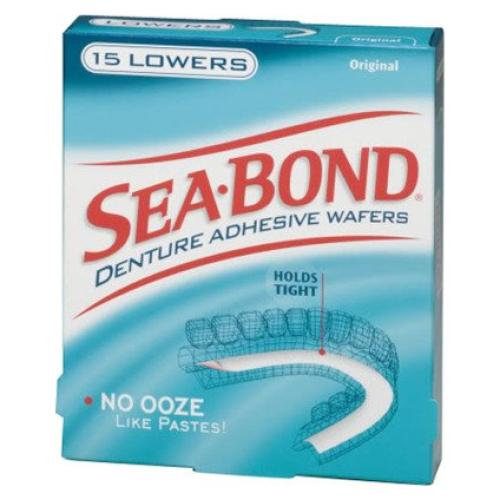 Sellos Adhesivos para Dentaduras Sea-Bond Originales 45 Unidades