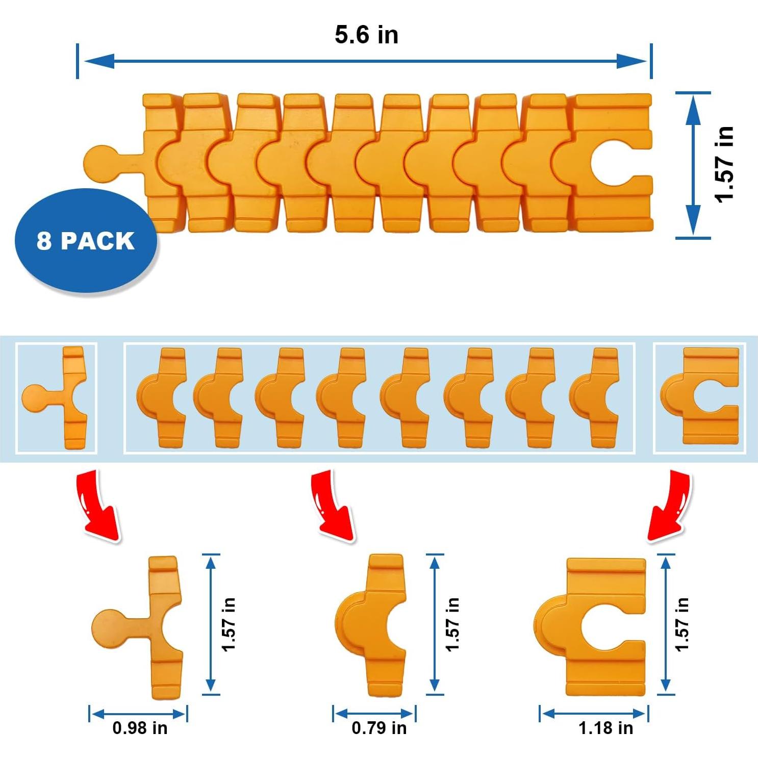 Accesorios de Pista de Tren de Madera Bunu1492 - 8 Piezas Flexibles