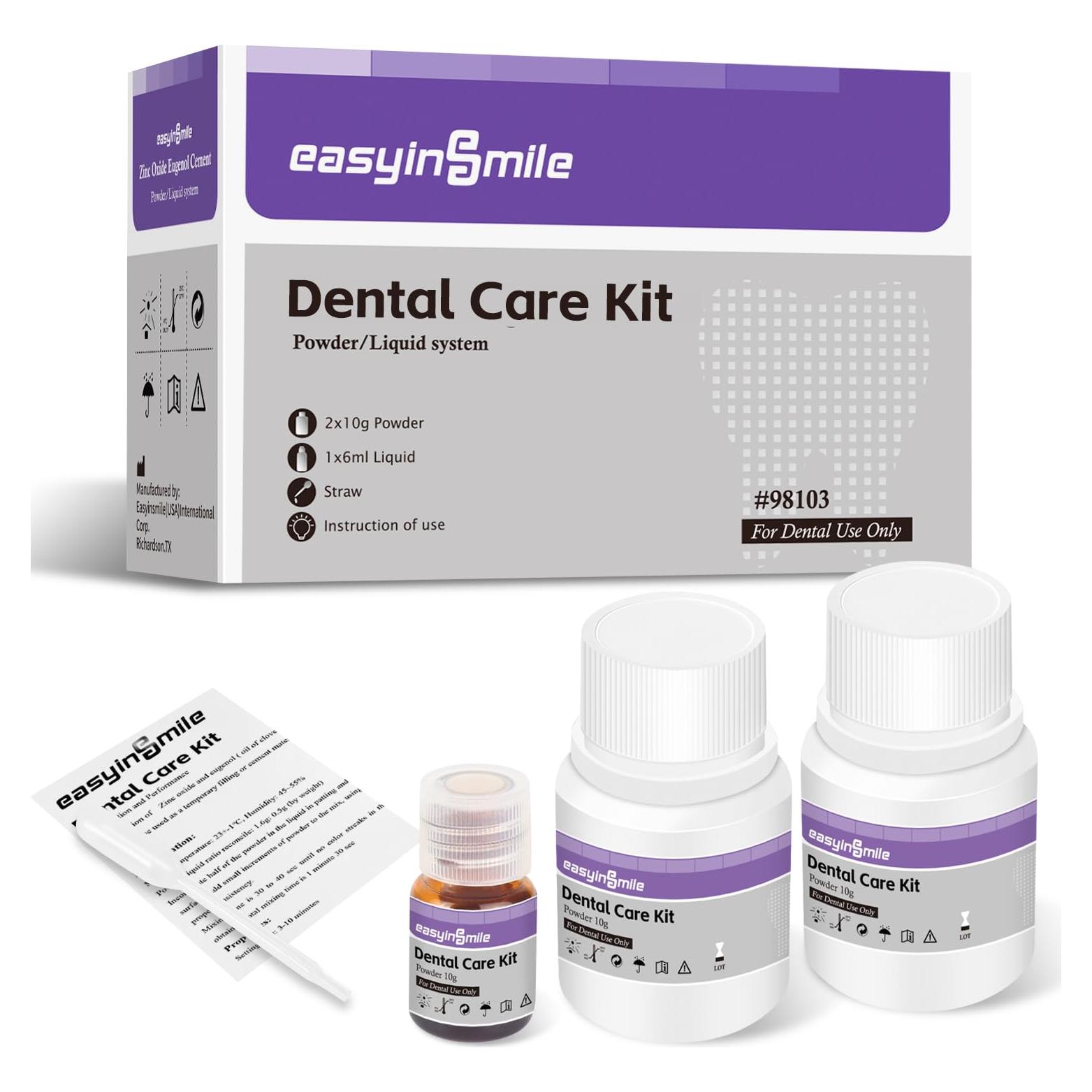 Kit de Reparación Dental Temporal Jinestune 10g x2 + 6ml