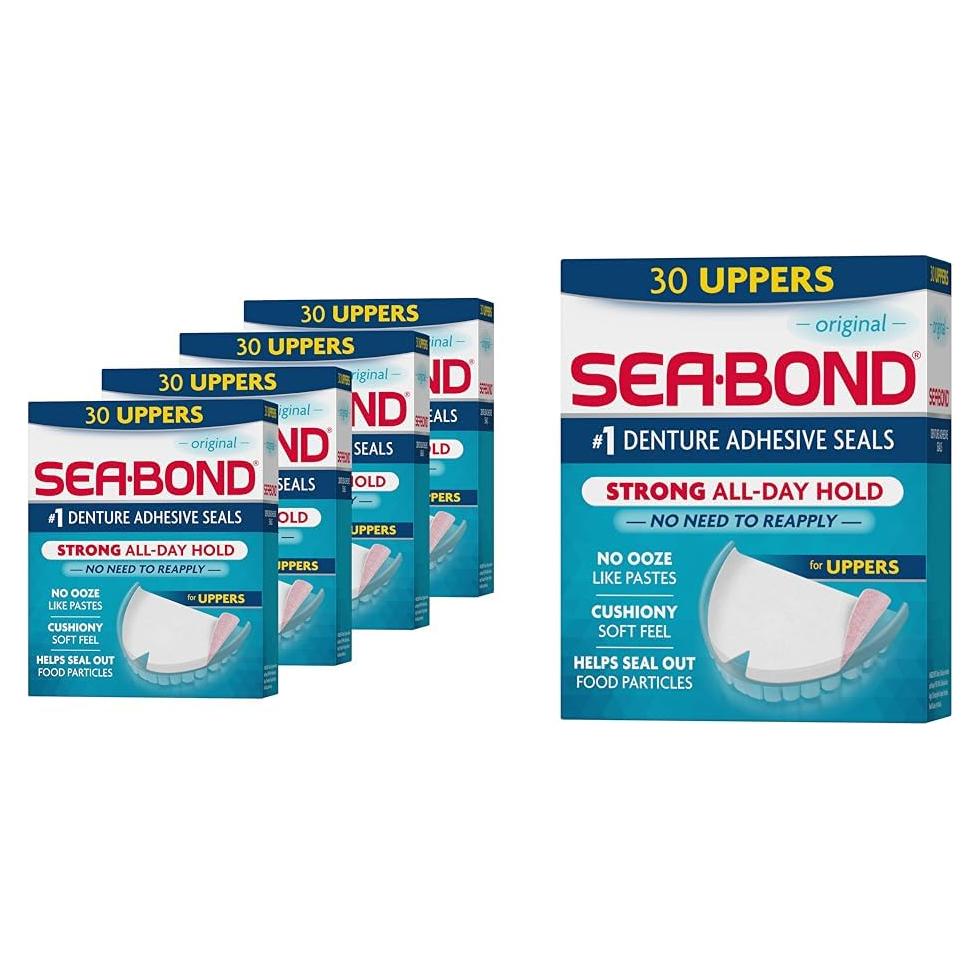 Sellos Adhesivos para Dentaduras Sea-Bond Secure Original 30 Unidades