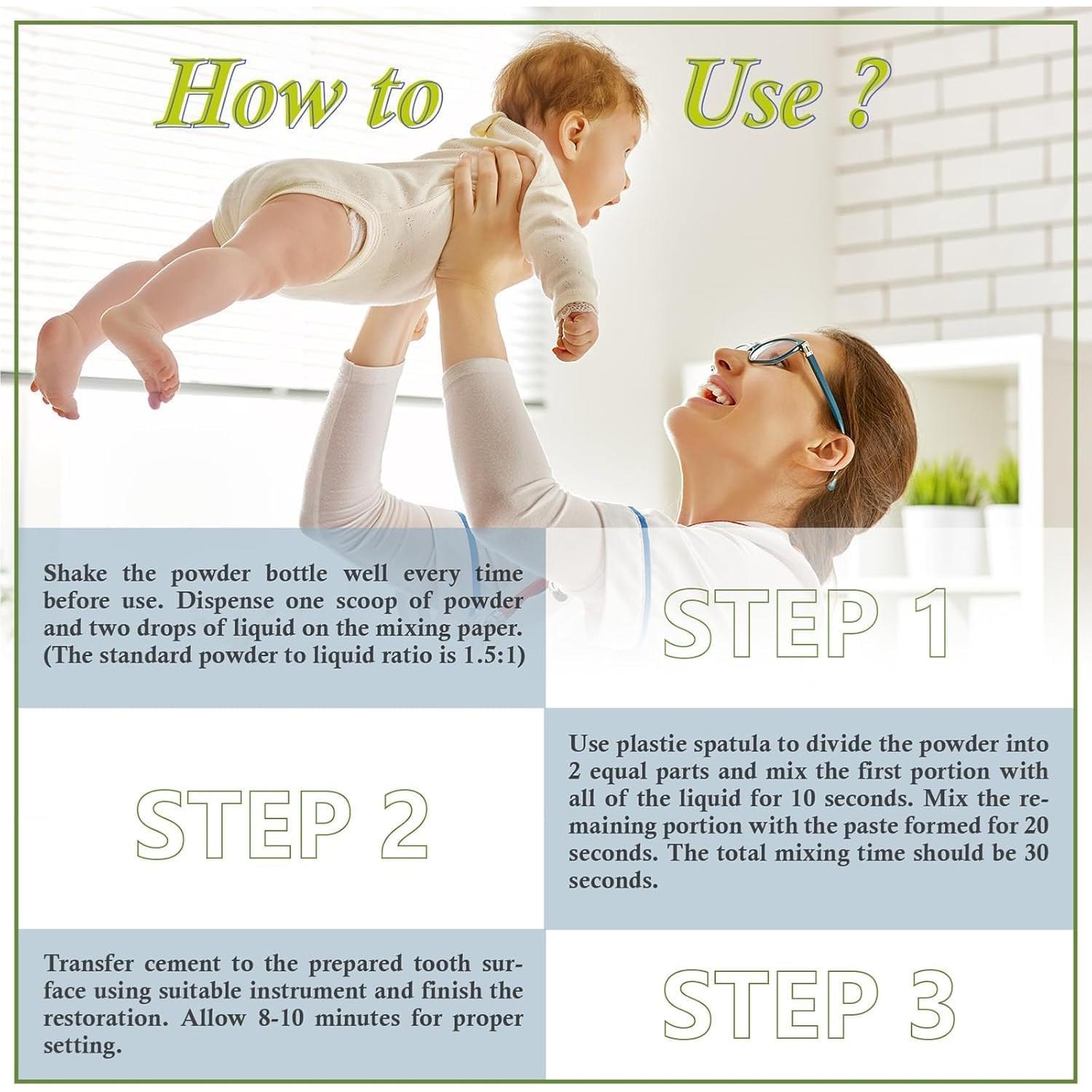 Cemento de Óxido de Zinc Eugenol Genérico - Kit Relleno Dental