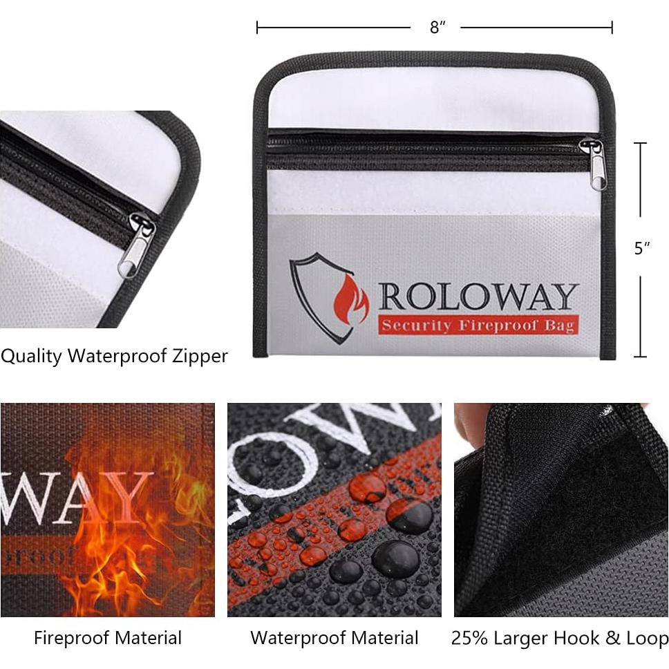 Bolsa a Prueba de Fuego ROLOWAY 20x12 cm 2-Pack