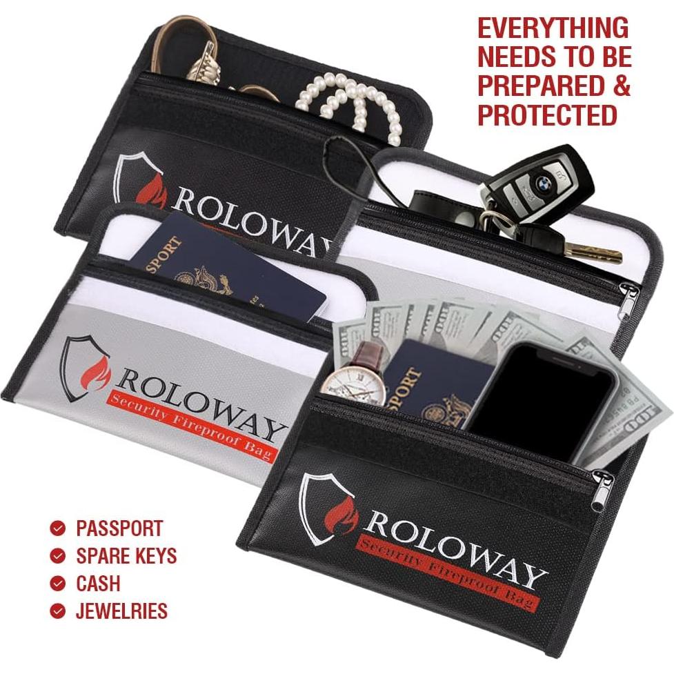 Bolsa a Prueba de Fuego ROLOWAY 20x12 cm 2-Pack