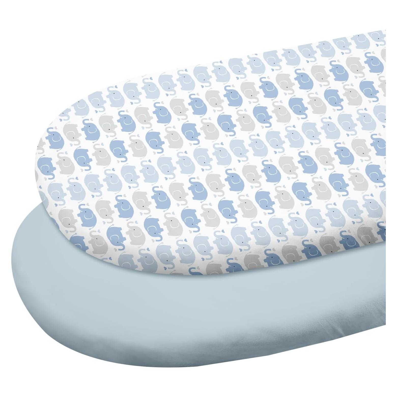 Sábanas Ajustadas para Cuna Gllquen Baby 100% Algodón Orgánico Azul