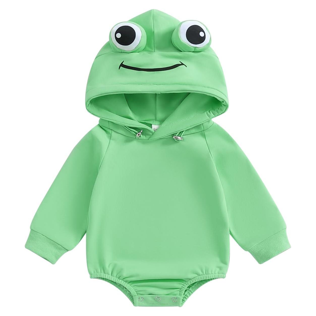 Mono de Rana Verde para Bebé Unisex con Capucha 0-18 Meses