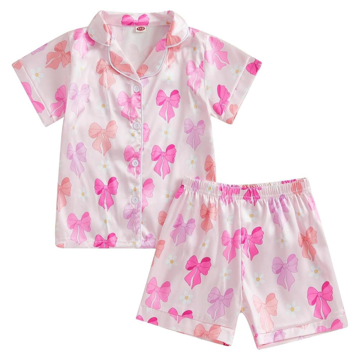 Conjunto de Pijamas de Satén para Niña Kuriozud 2 Piezas