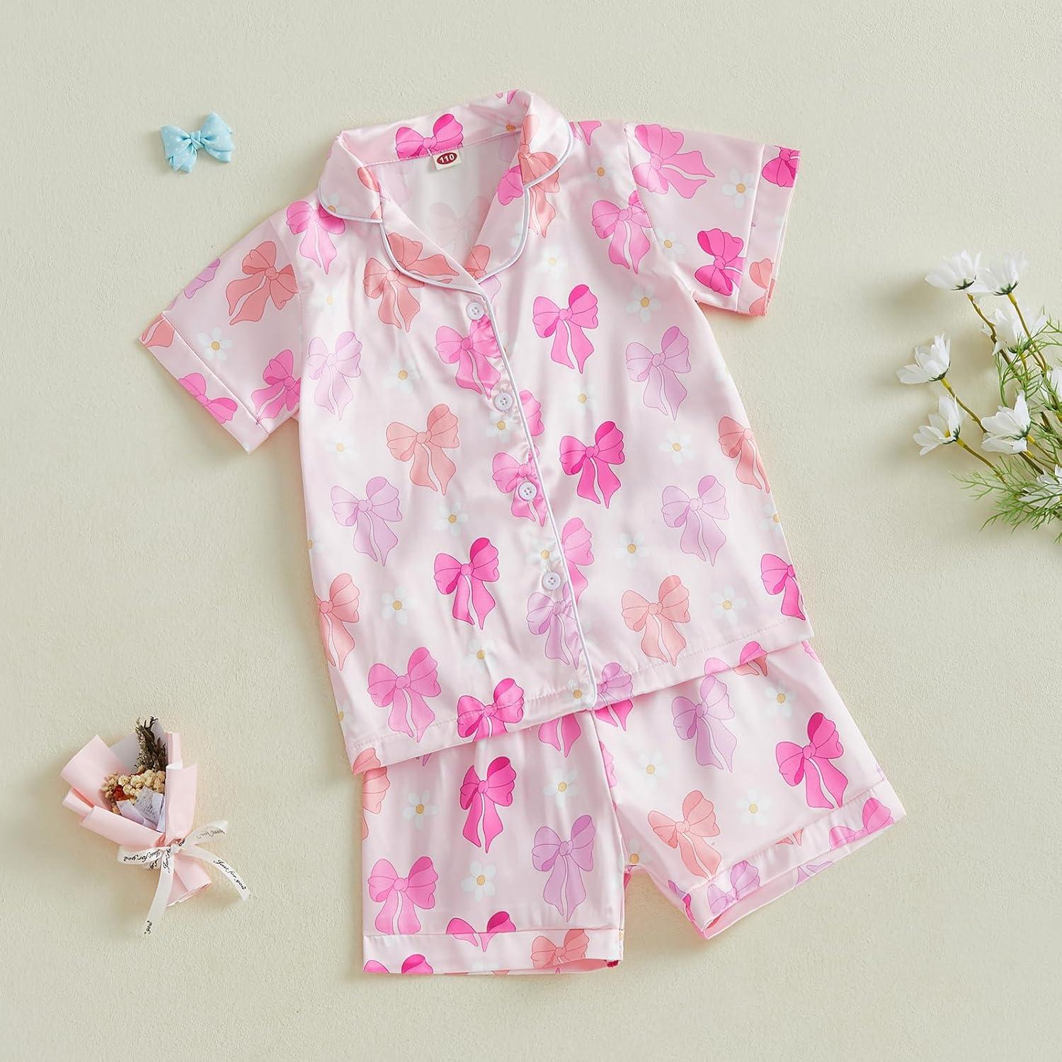 Conjunto de Pijamas de Satén para Niña Kuriozud 2 Piezas