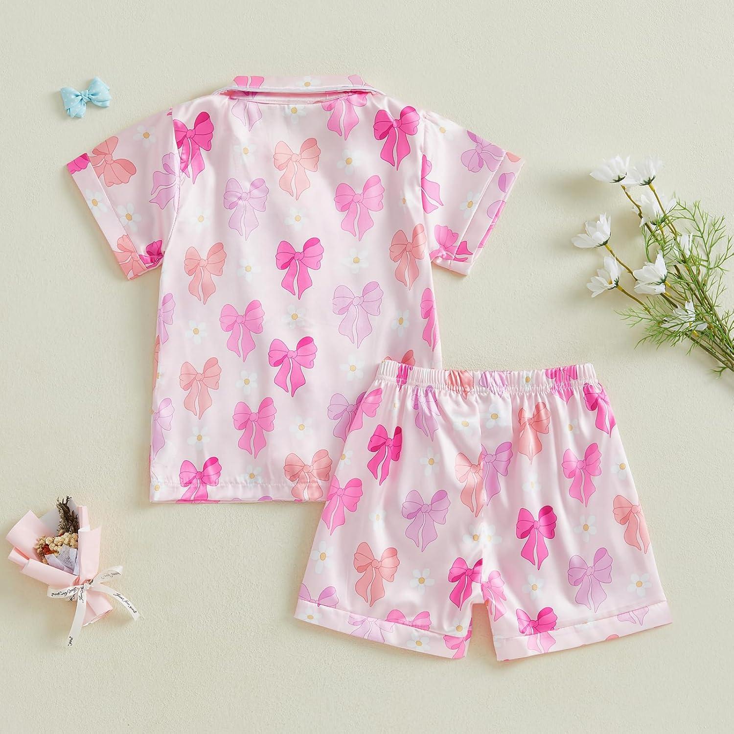 Conjunto de Pijamas de Satén para Niña Kuriozud 2 Piezas