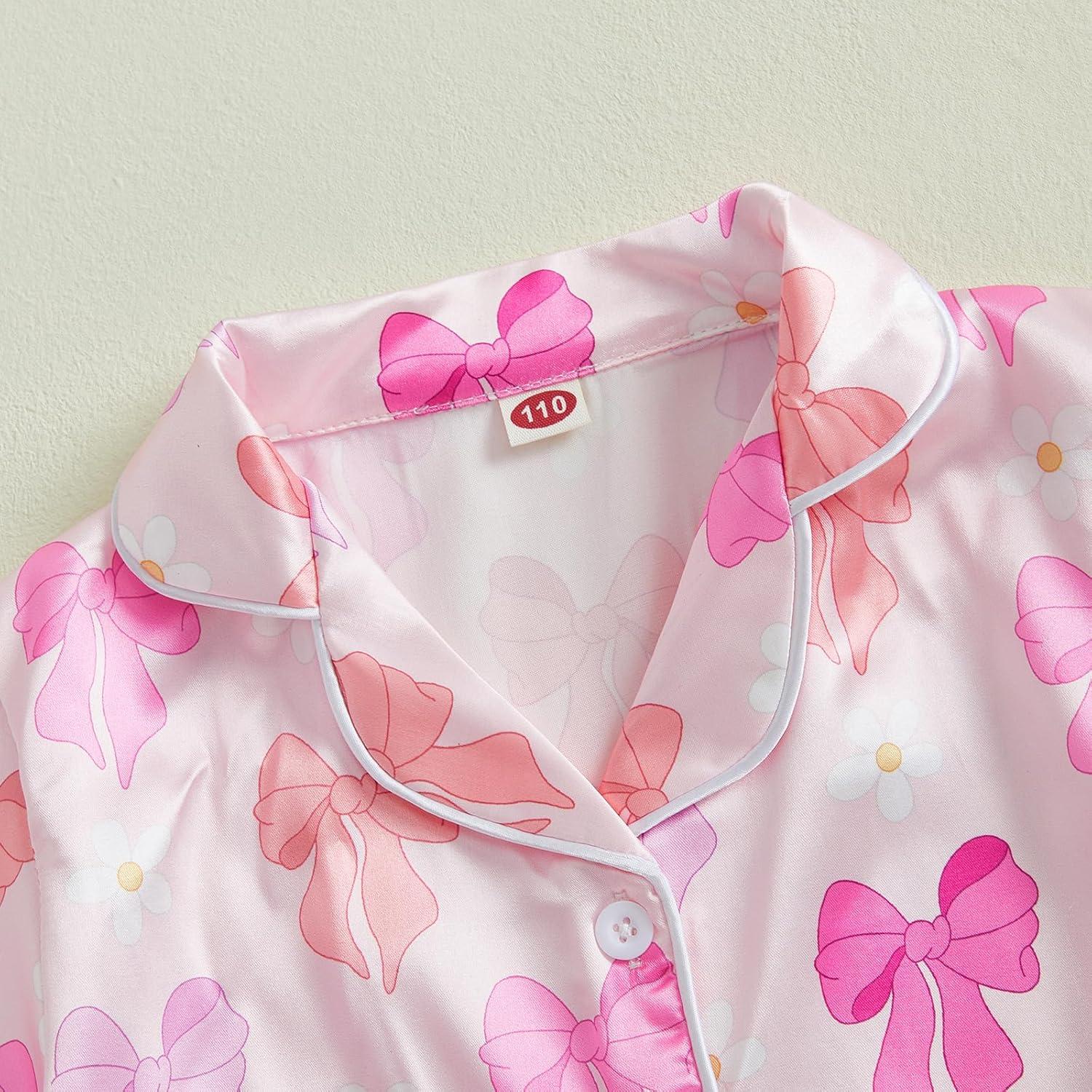 Conjunto de Pijamas de Satén para Niña Kuriozud 2 Piezas