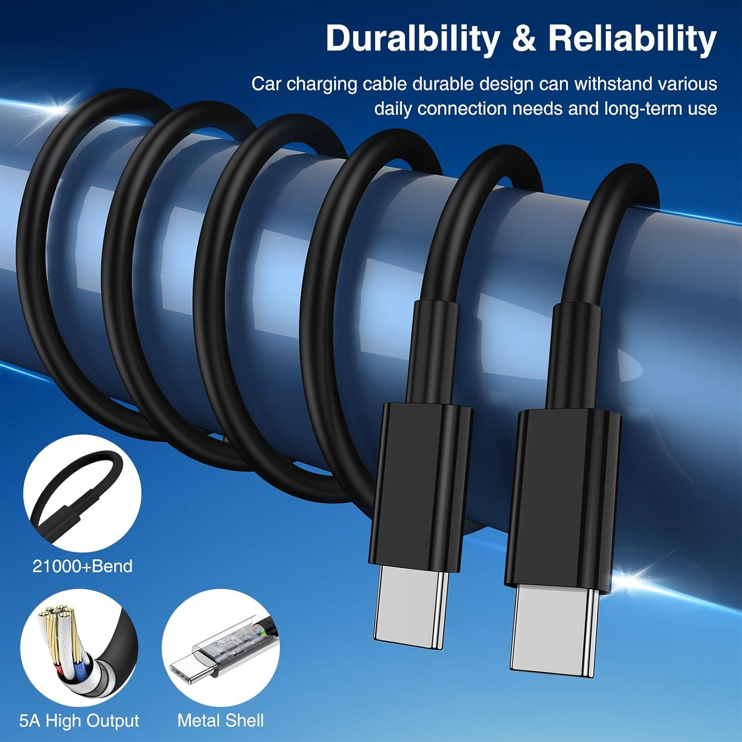 Cargador de Coche USB C Rápido Shenzhen ZYH-C26 con Cable 3 pies