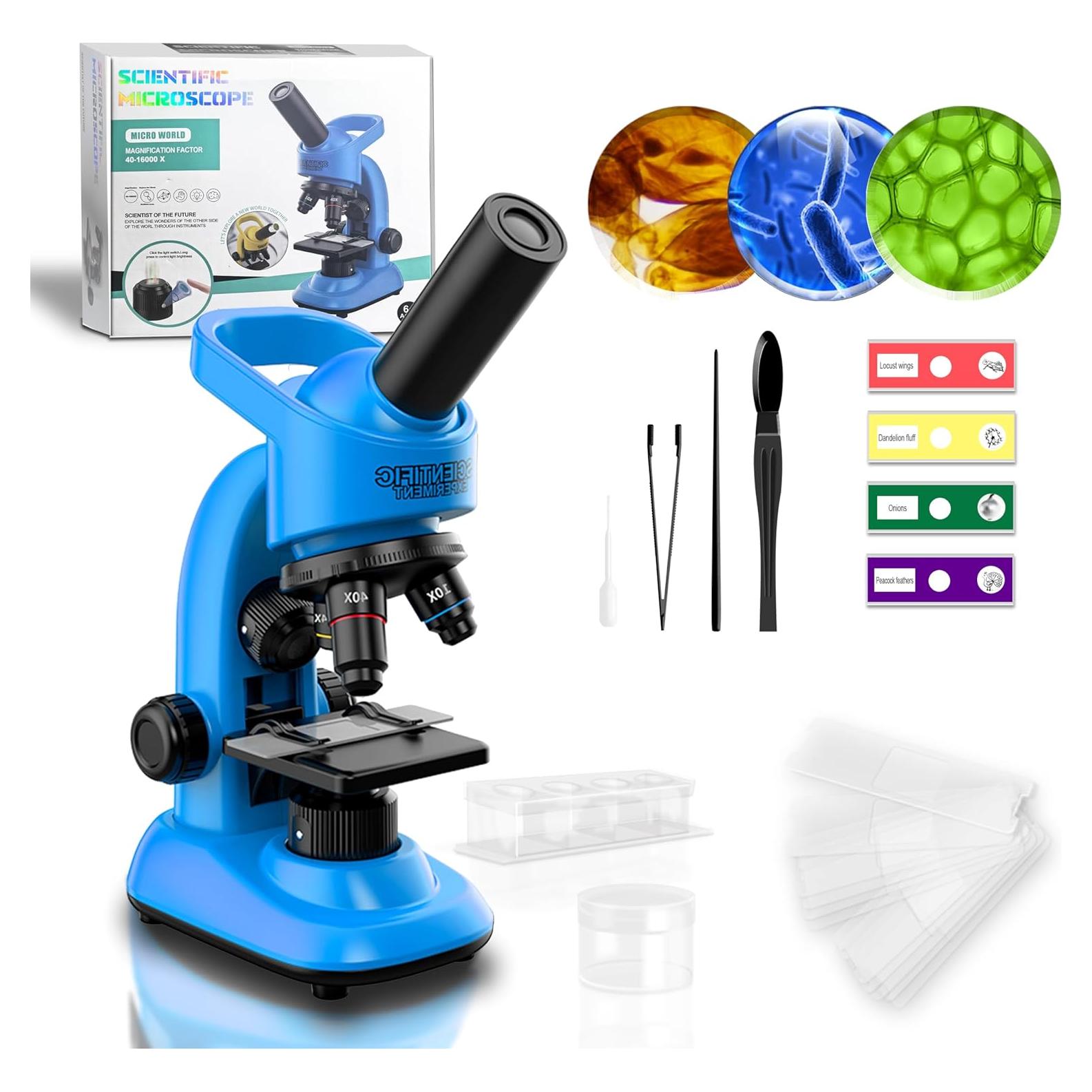 Microscopio para Niños DOUBLE CC 40-1600x con Accesorios