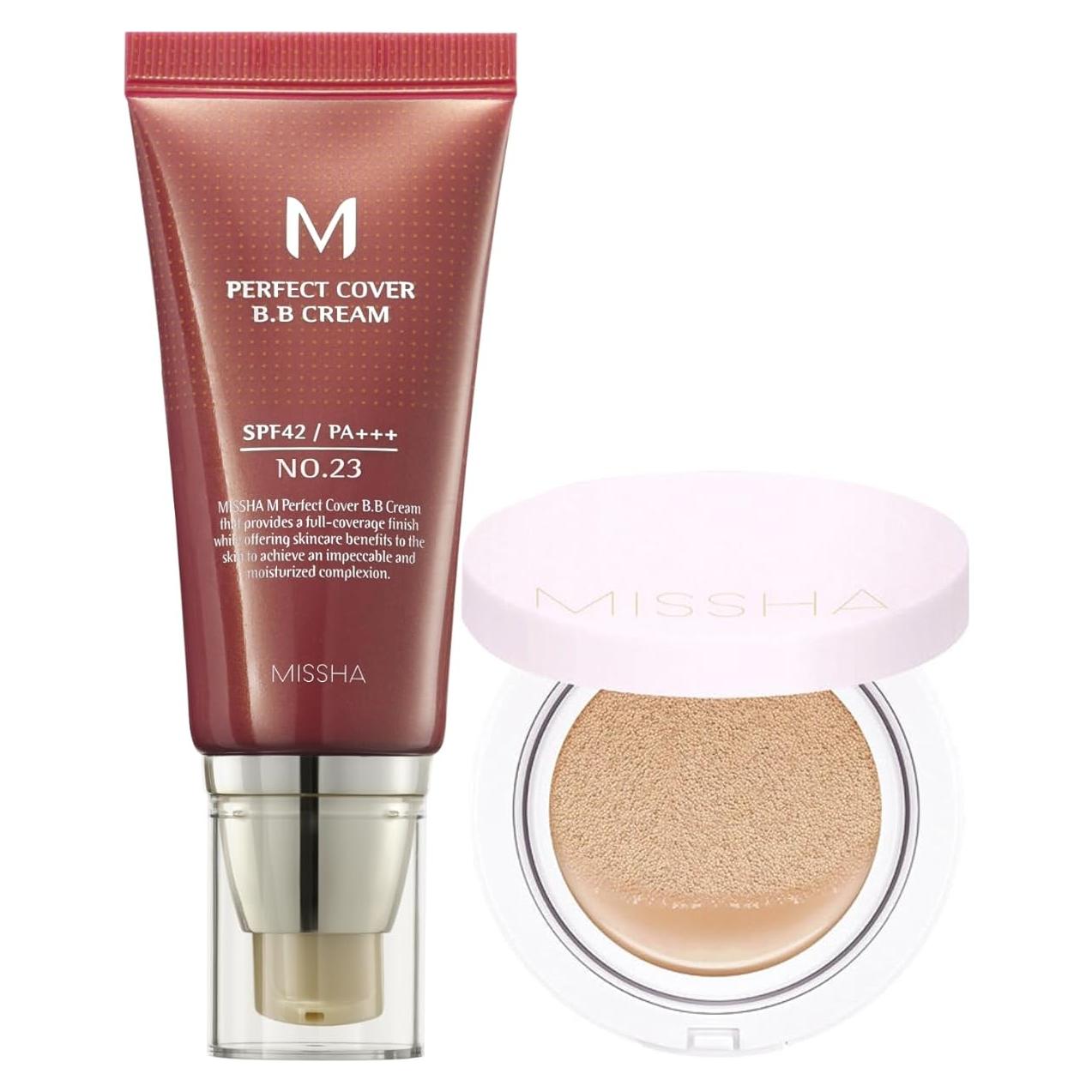 Paquete Dúo Missha M Perfect Cover BB Cream y Magic Cushion
