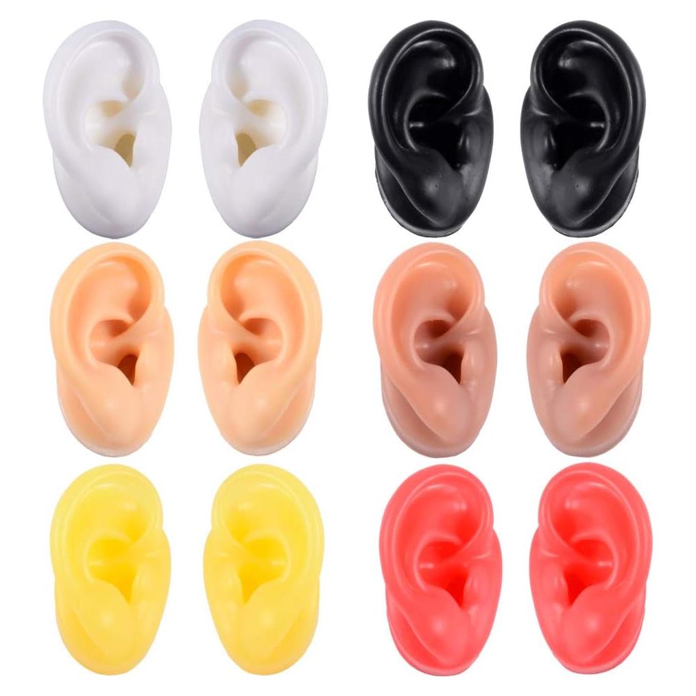 Modelo de Oreja de Silicona Suave CHUANCI Par Negro