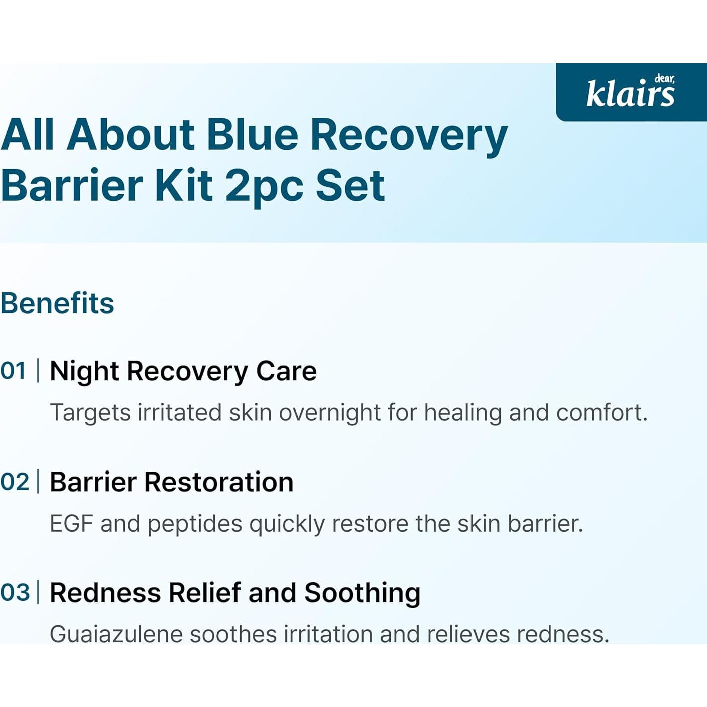 Kit de Barrera DearKlairs 82.1 ml para piel grasa y sensible