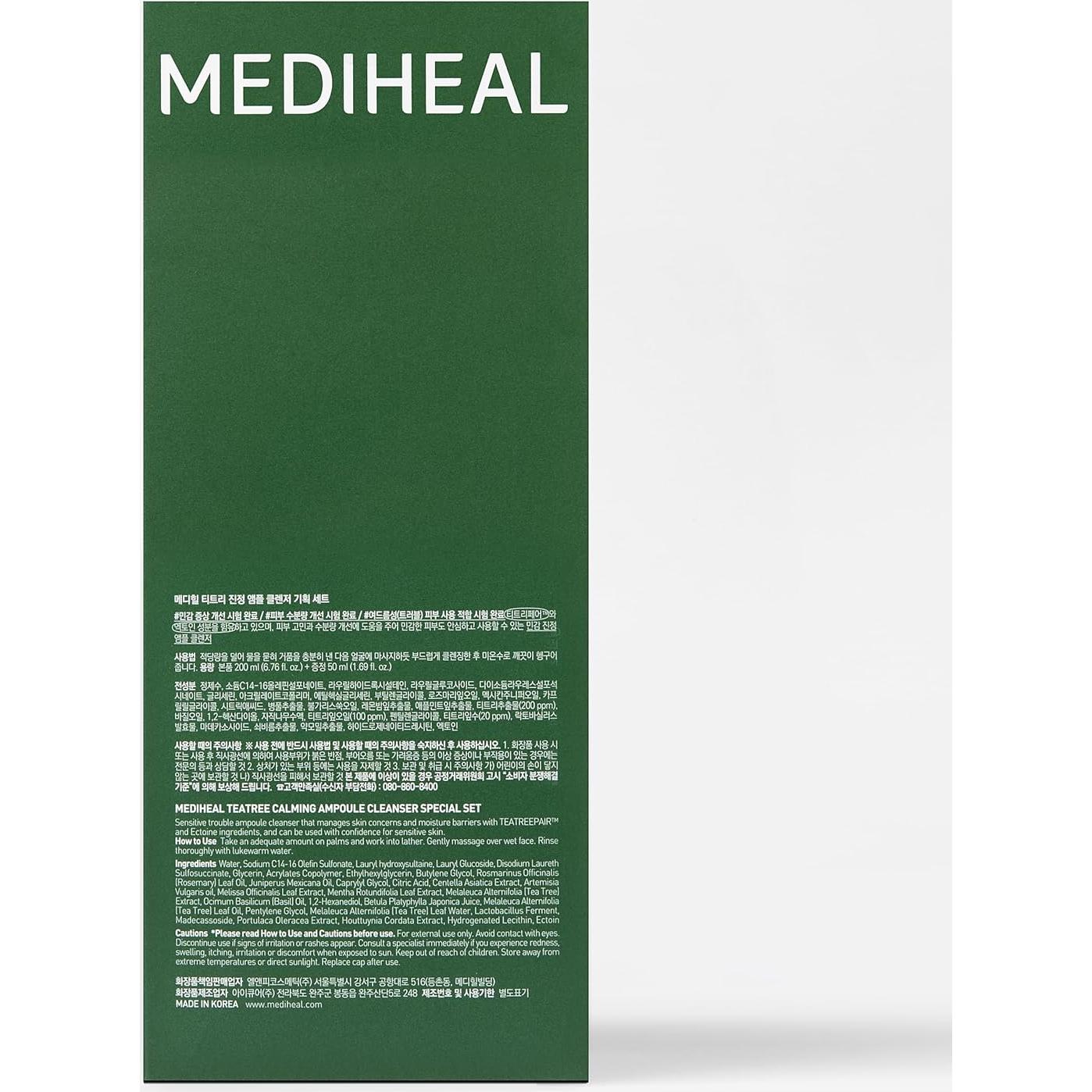 Limpiador Ampoule Mediheal Teatree 199.58 ml + 50 ml - Hidratante y Calmante