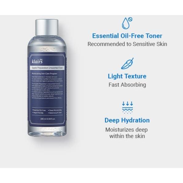 Set de Tónico Sin Fragancia 180ml + Crema Calmante 80ml Klairs